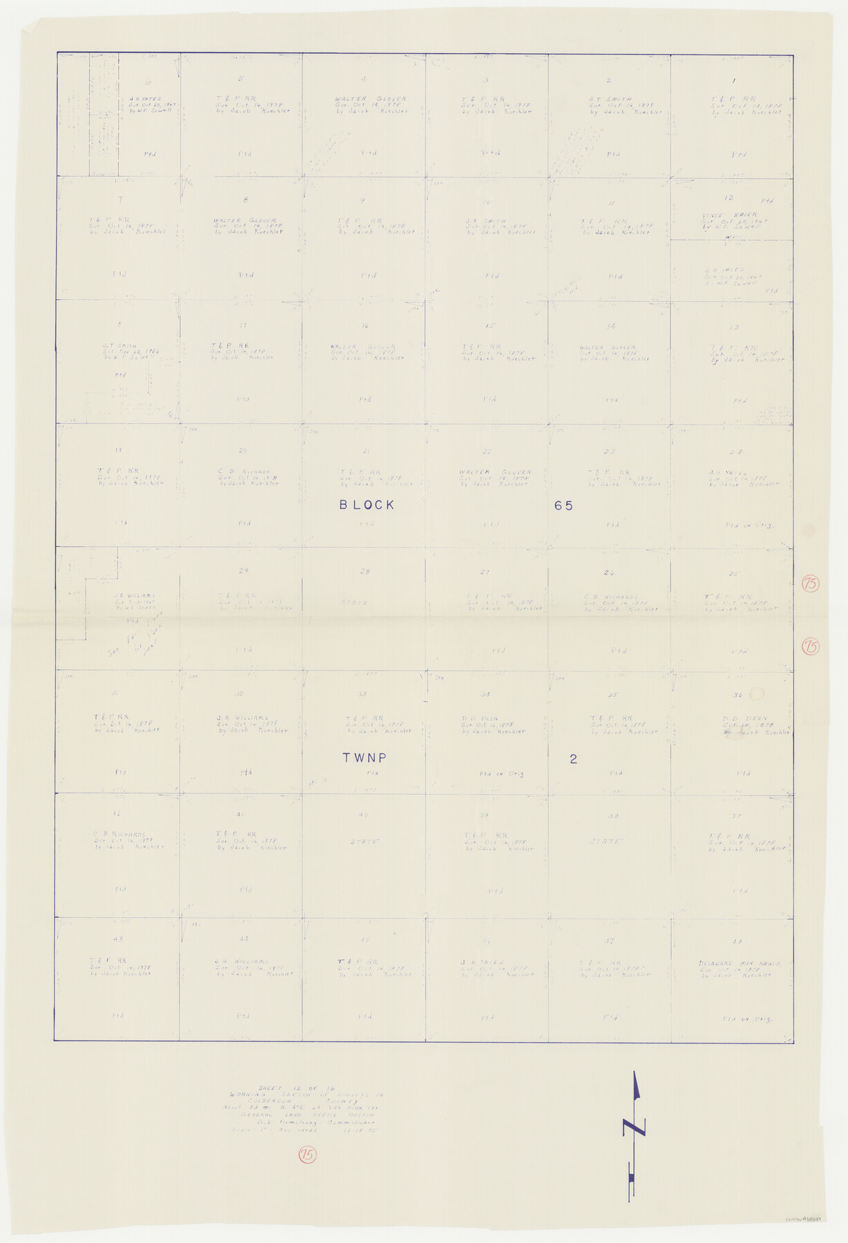 68529, Culberson County Working Sketch 75, General Map Collection