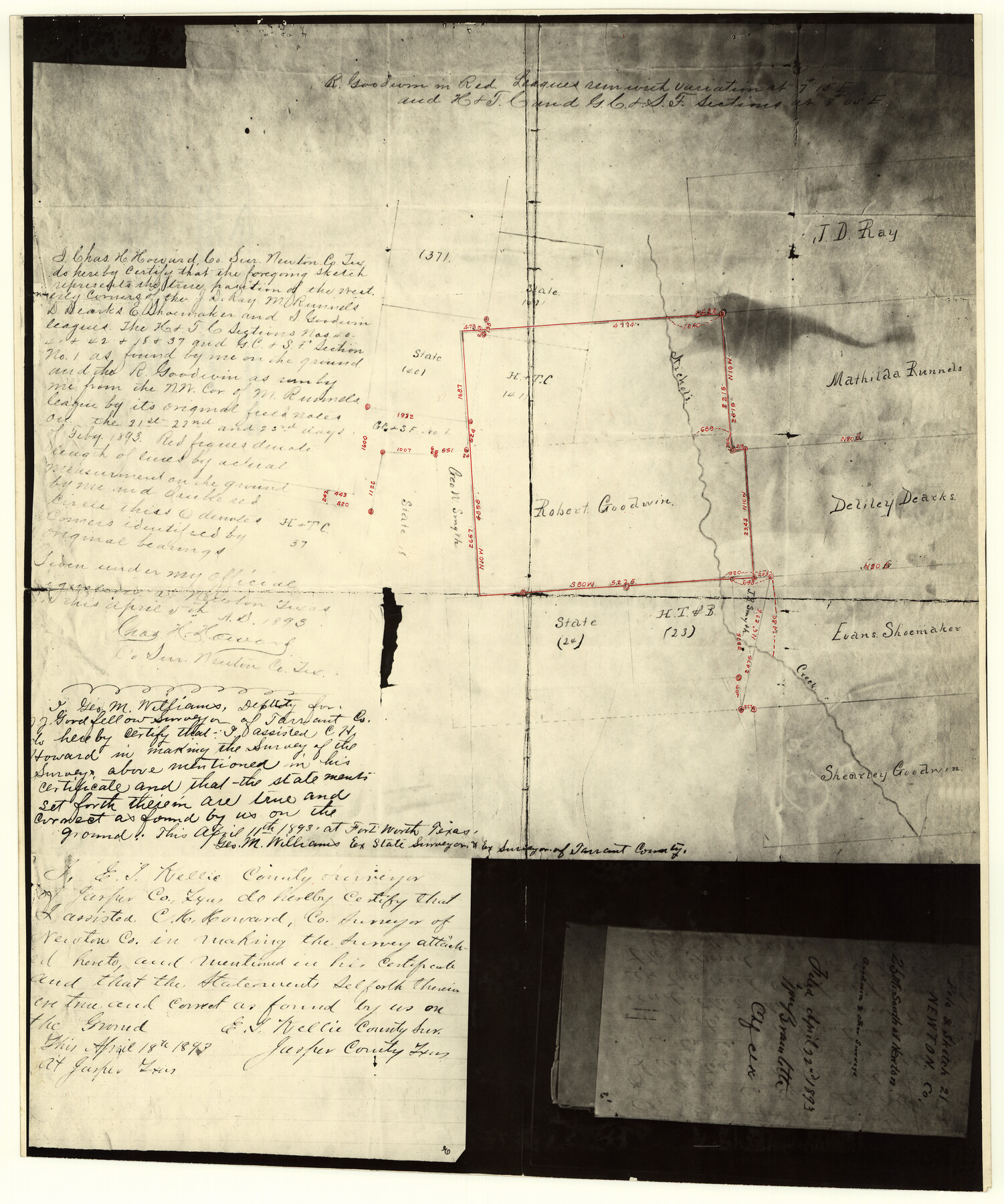 6853, Newton County Rolled Sketch 25, General Map Collection