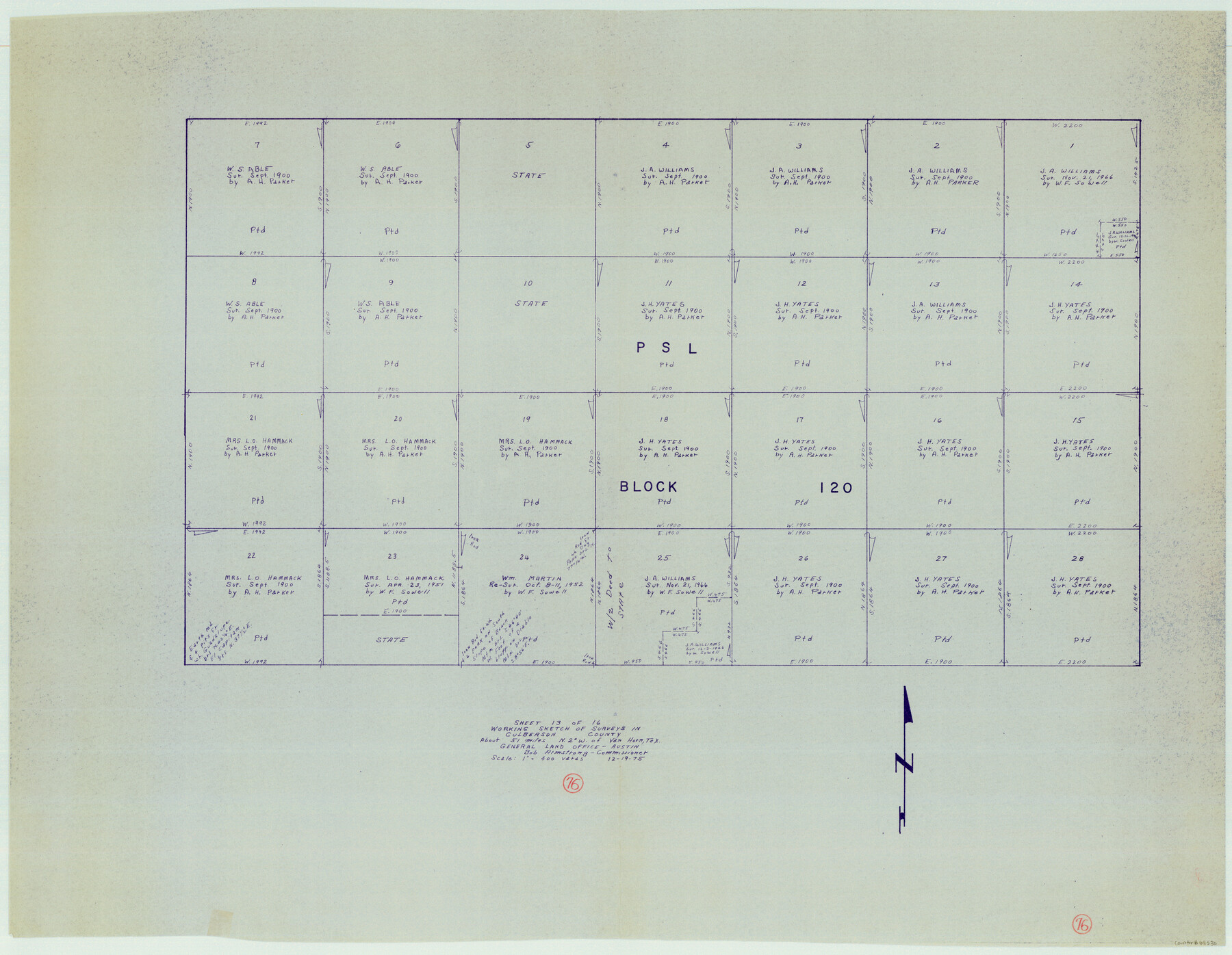 68530, Culberson County Working Sketch 76, General Map Collection
