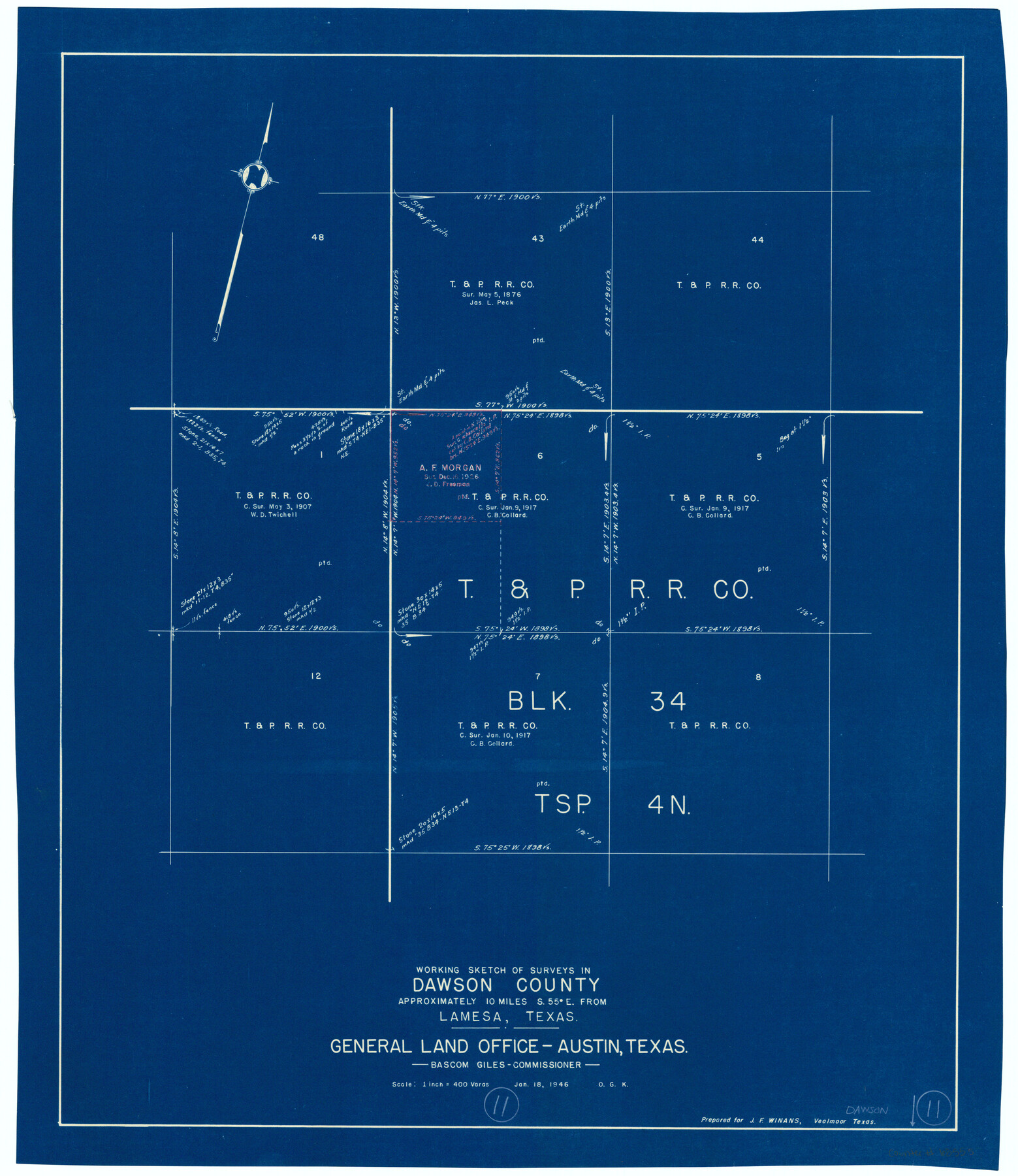 68555, Dawson County Working Sketch 11, General Map Collection