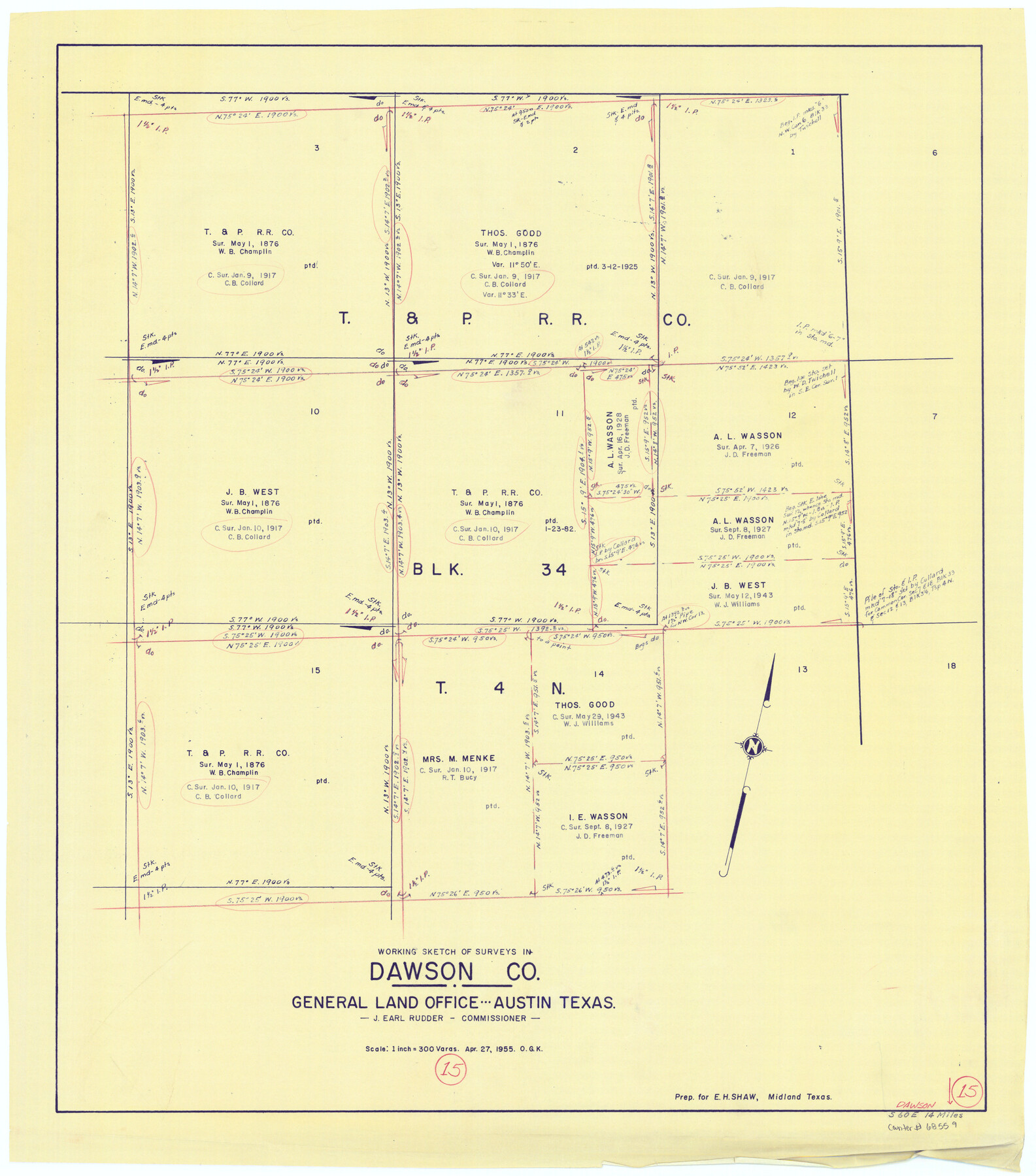 68559, Dawson County Working Sketch 15, General Map Collection