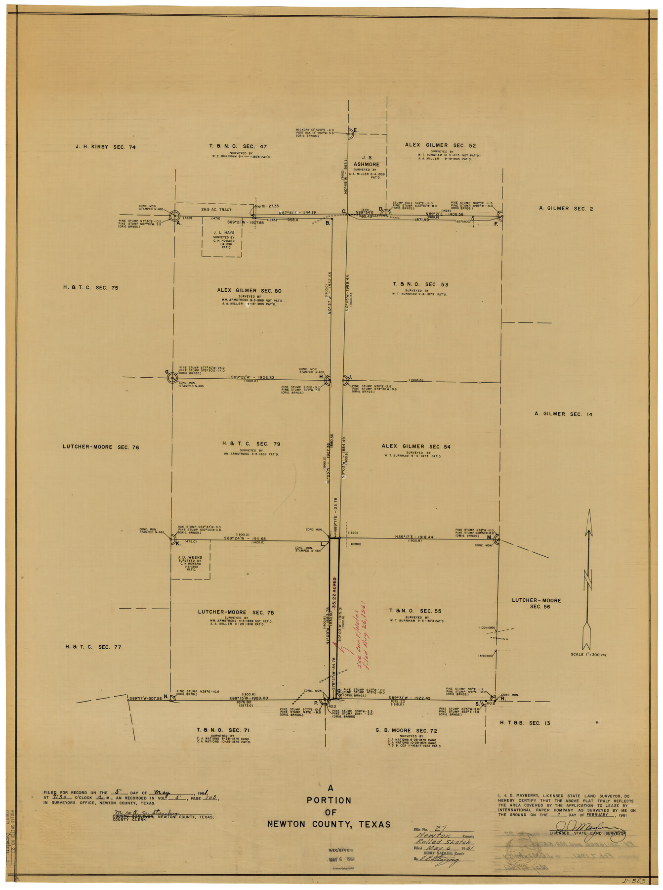 6856, Newton County Rolled Sketch 27, General Map Collection