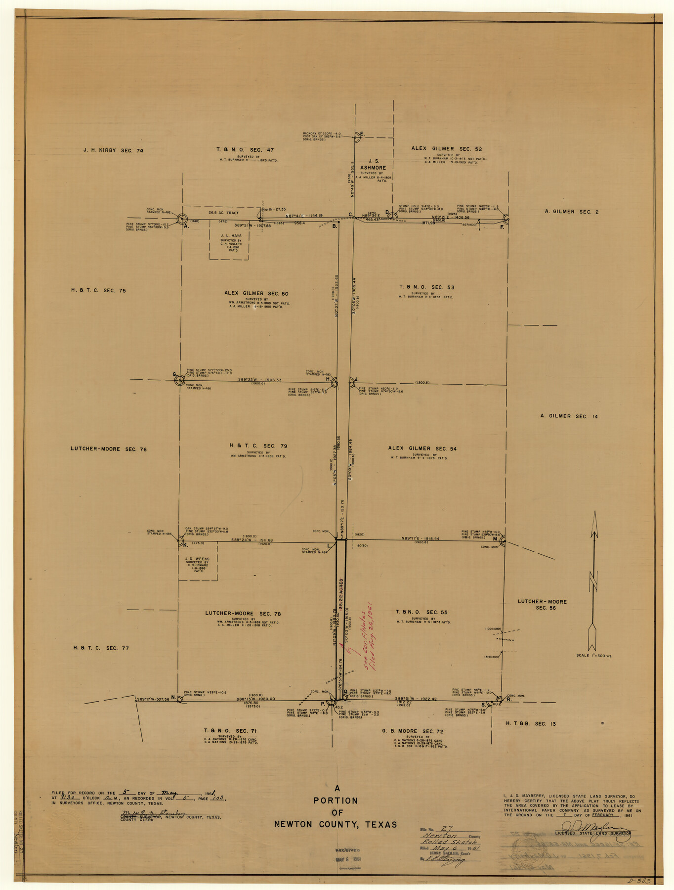 6856, Newton County Rolled Sketch 27, General Map Collection