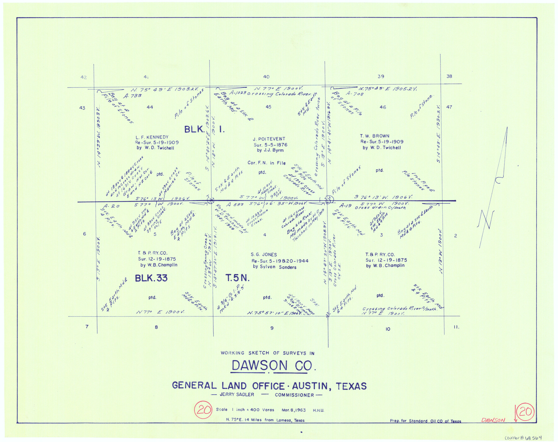 68564, Dawson County Working Sketch 20, General Map Collection