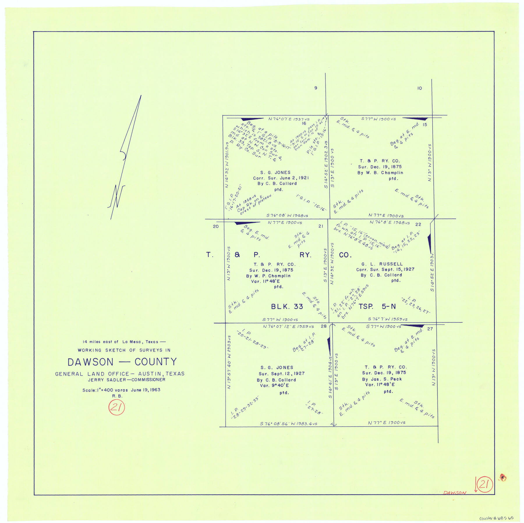 68565, Dawson County Working Sketch 21, General Map Collection