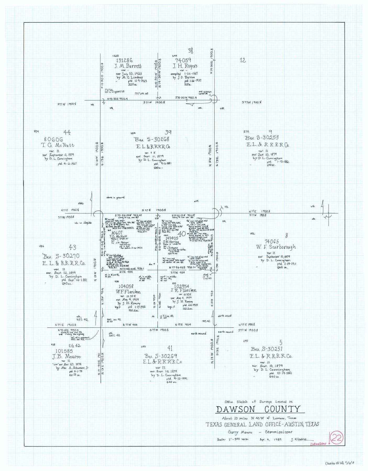 68566, Dawson County Working Sketch 22, General Map Collection