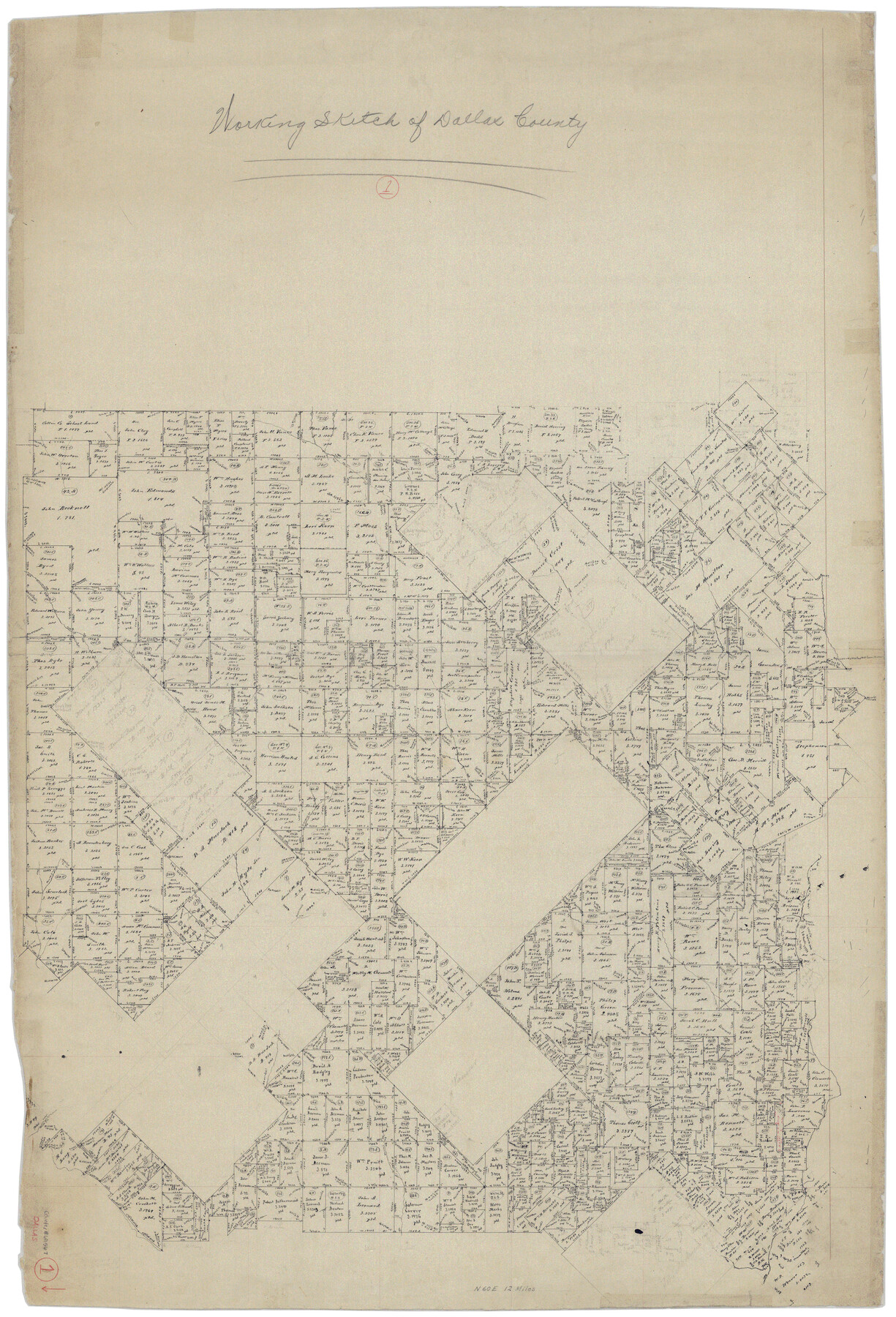 68567, Dallas County Working Sketch 1, General Map Collection
