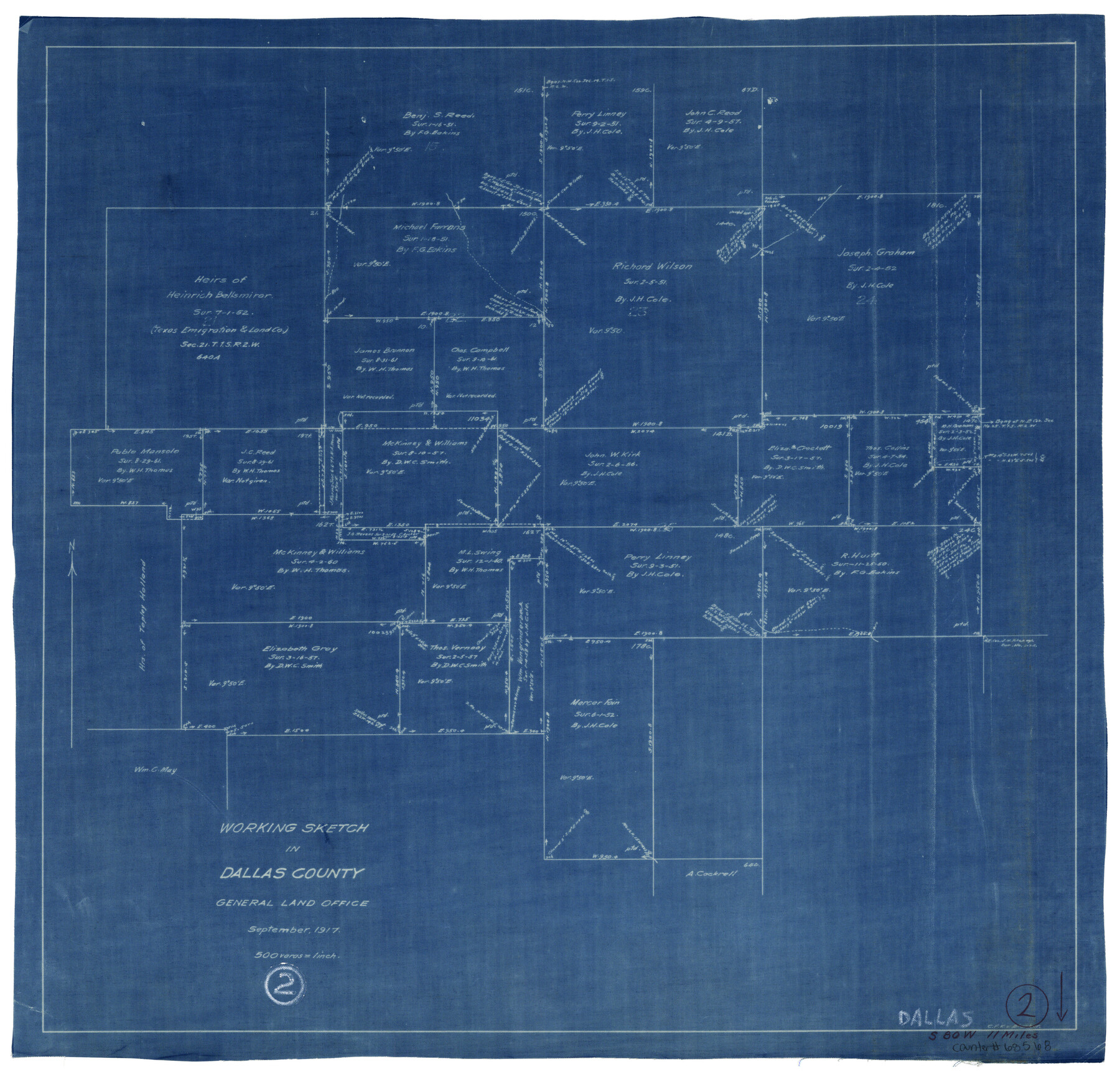 68568, Dallas County Working Sketch 2, General Map Collection
