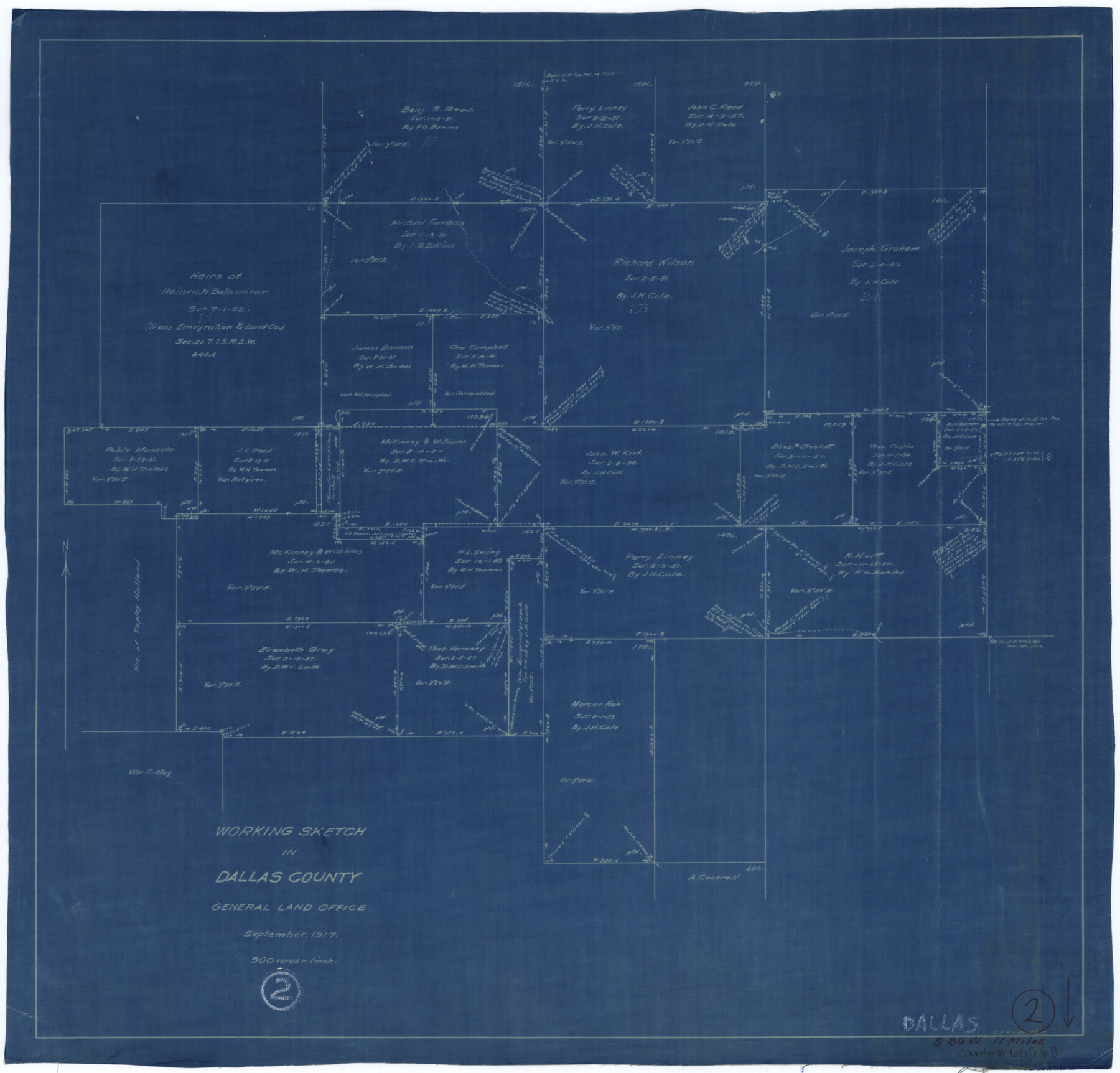 68568, Dallas County Working Sketch 2, General Map Collection