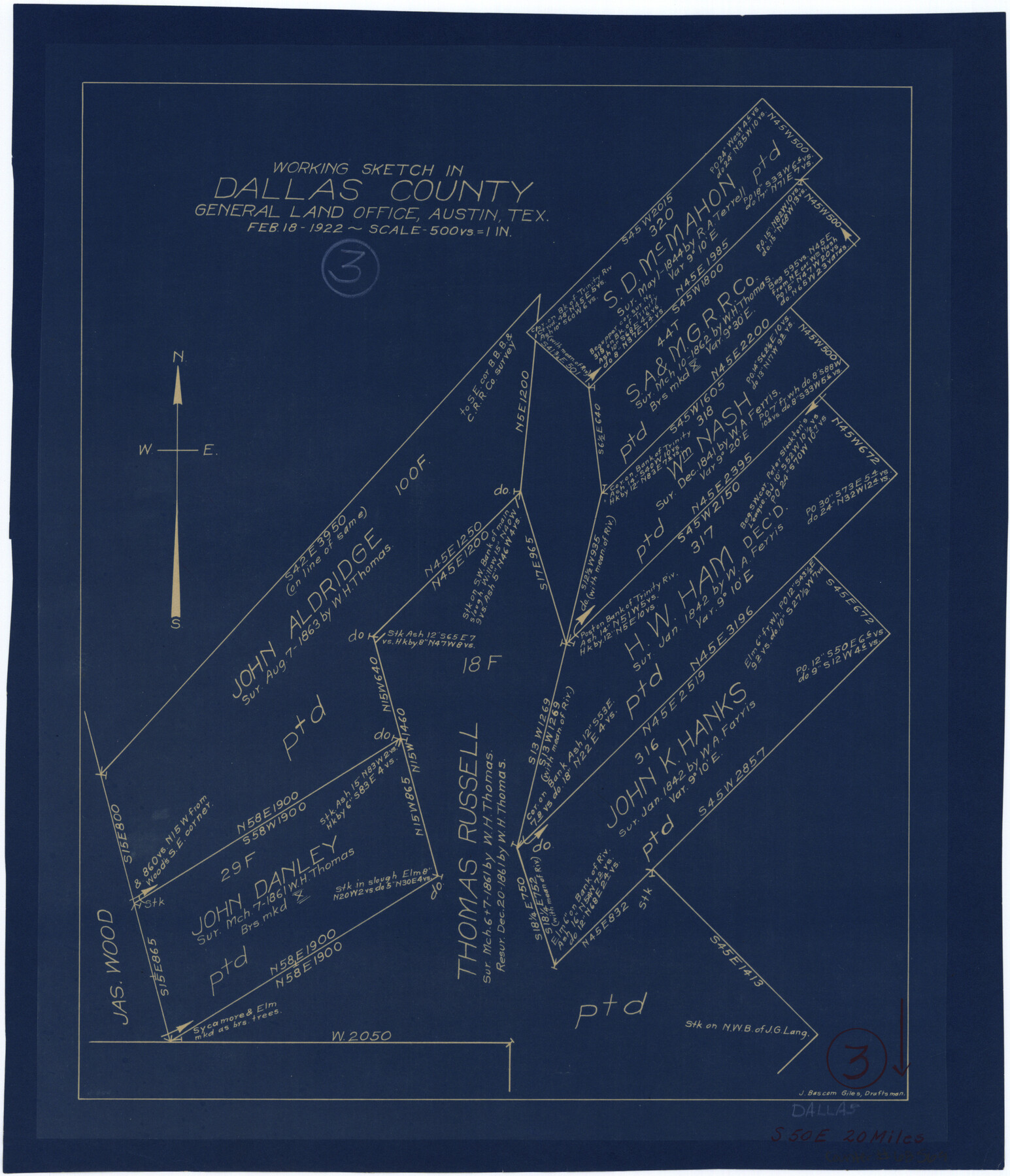 68569, Dallas County Working Sketch 3, General Map Collection