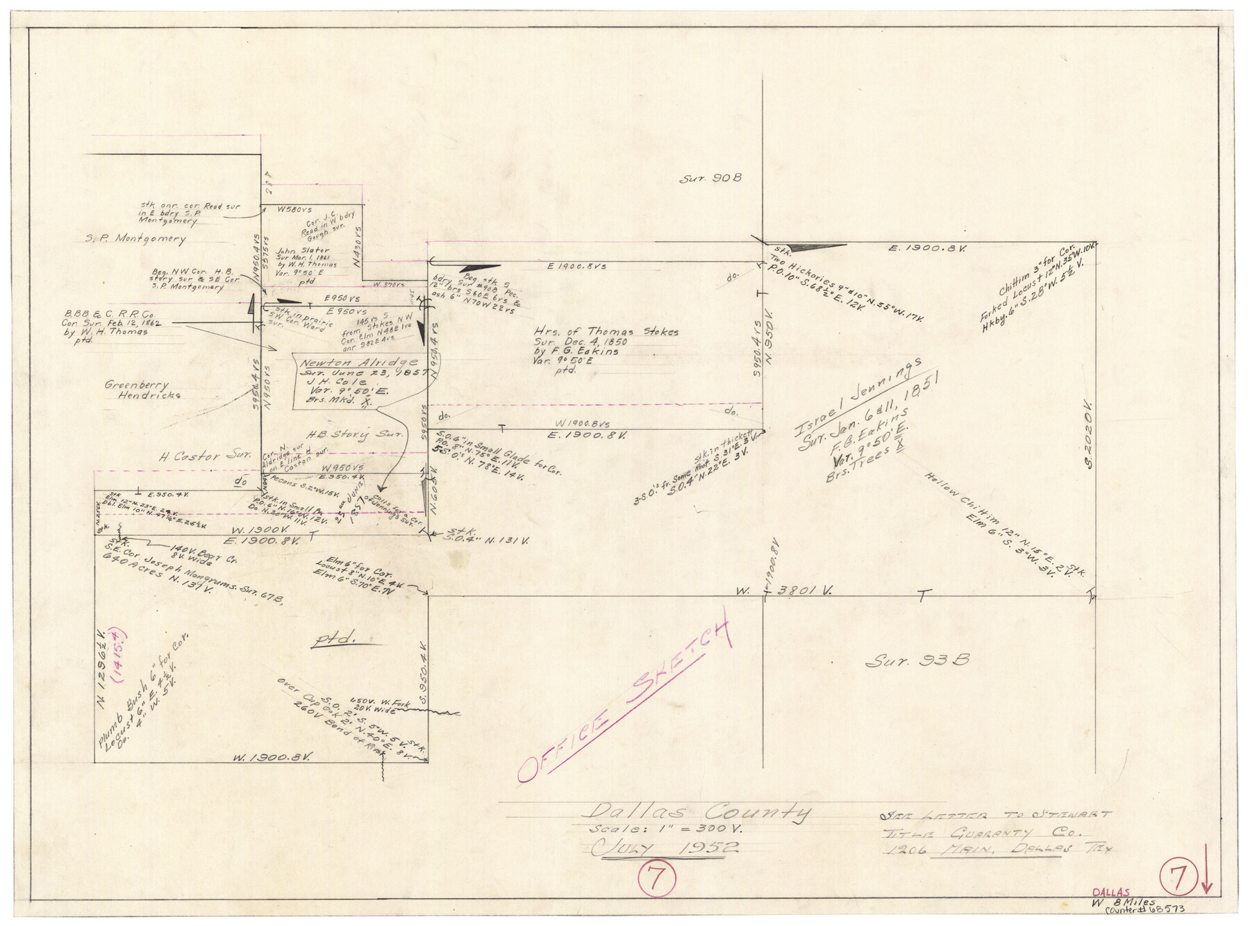 68573, Dallas County Working Sketch 7, General Map Collection
