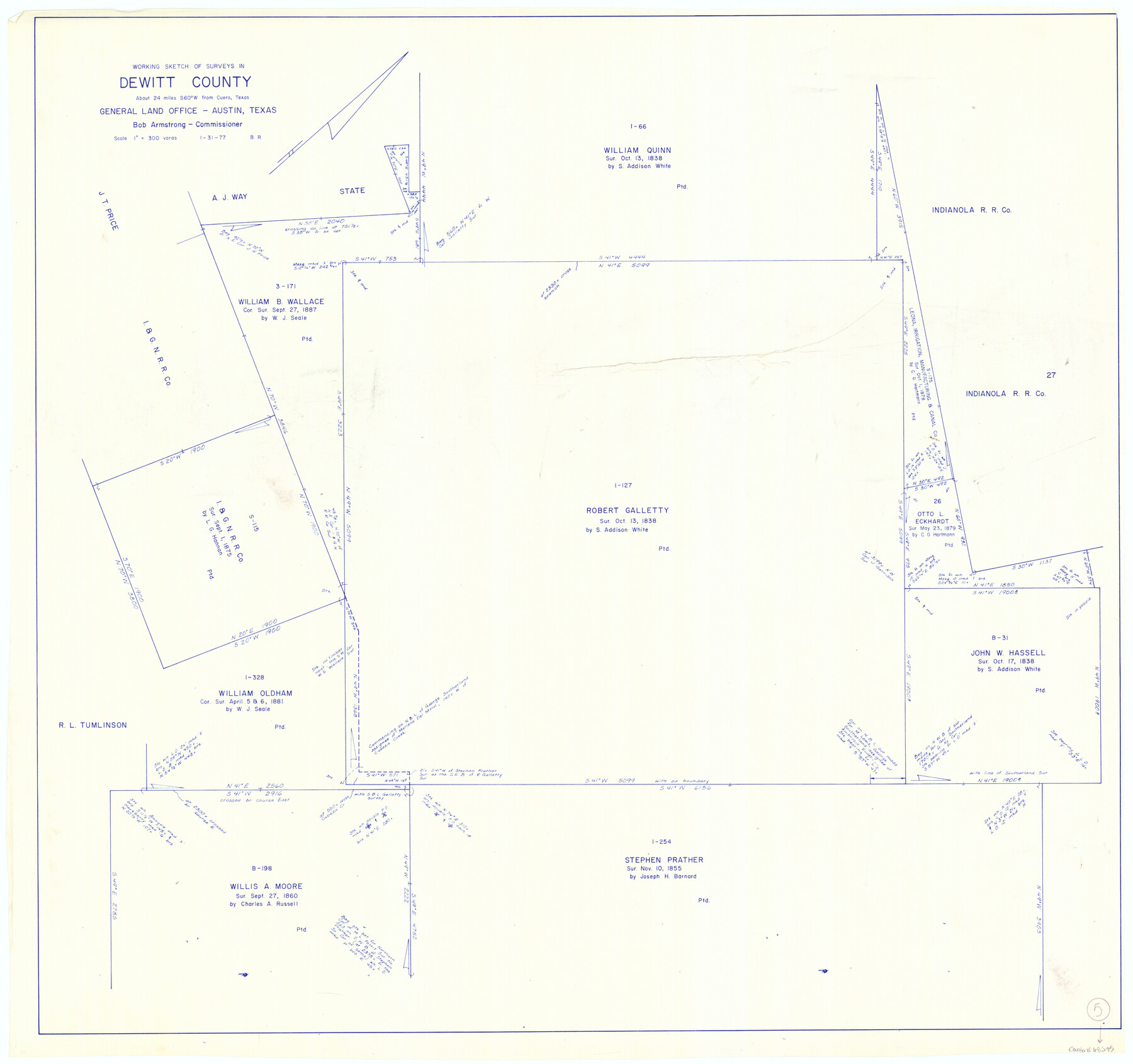 68595, DeWitt County Working Sketch 5, General Map Collection