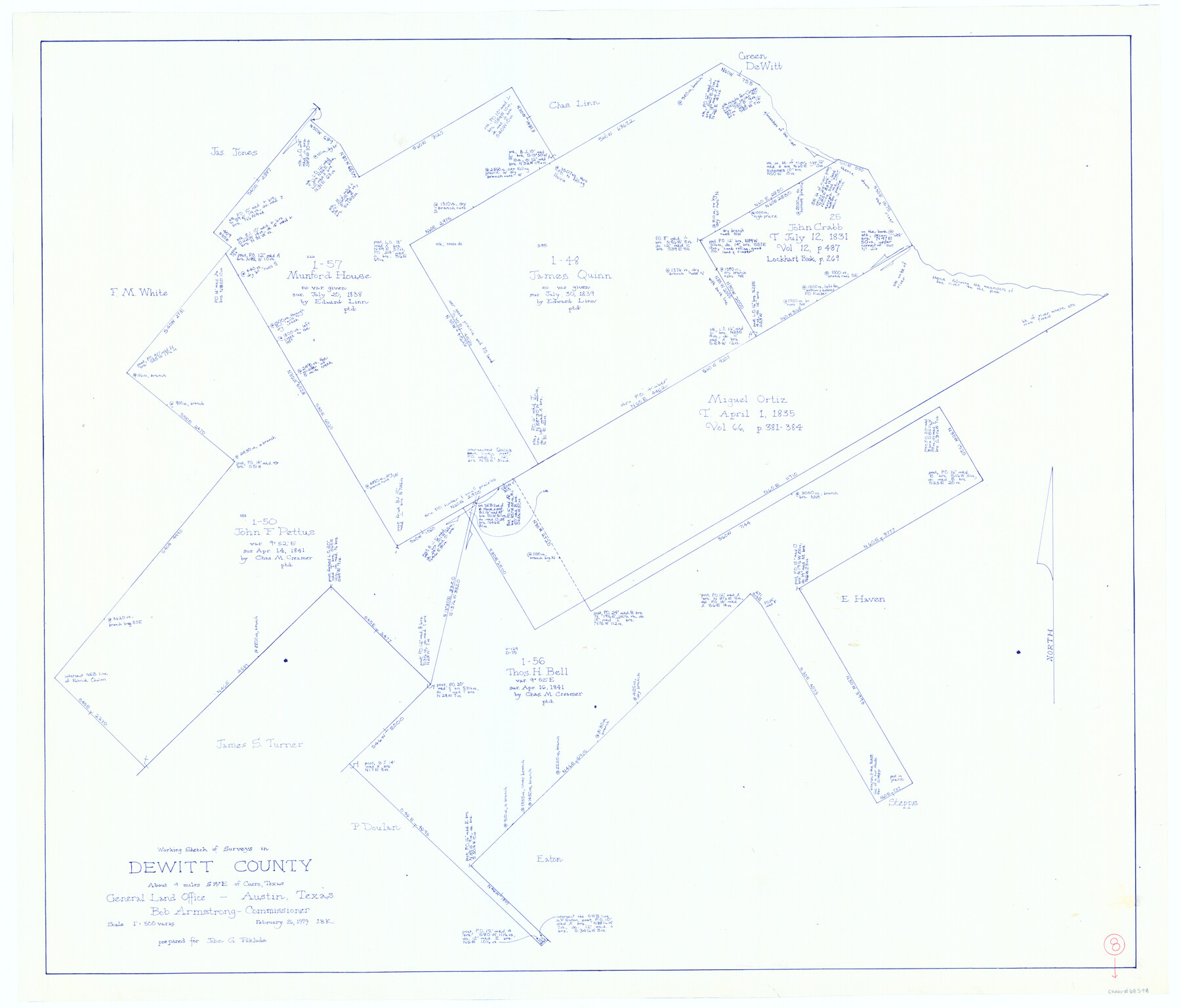 68598, DeWitt County Working Sketch 8, General Map Collection
