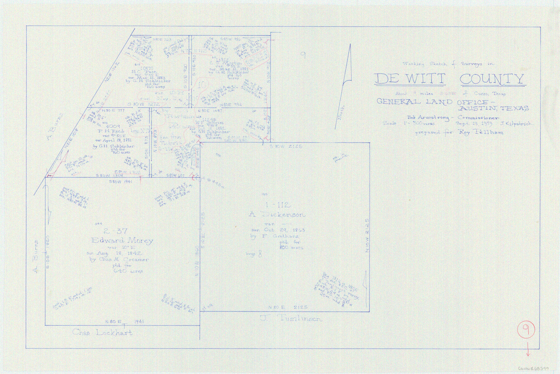 68599, DeWitt County Working Sketch 9, General Map Collection