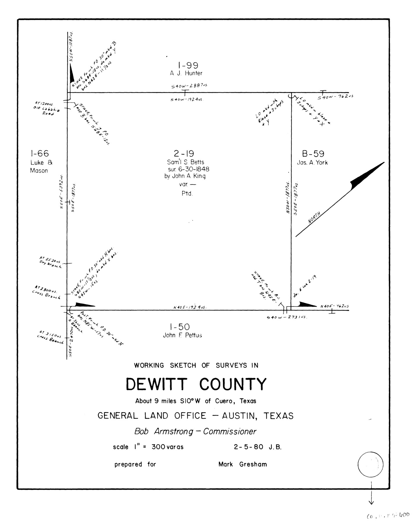 68600, DeWitt County Working Sketch 10, General Map Collection