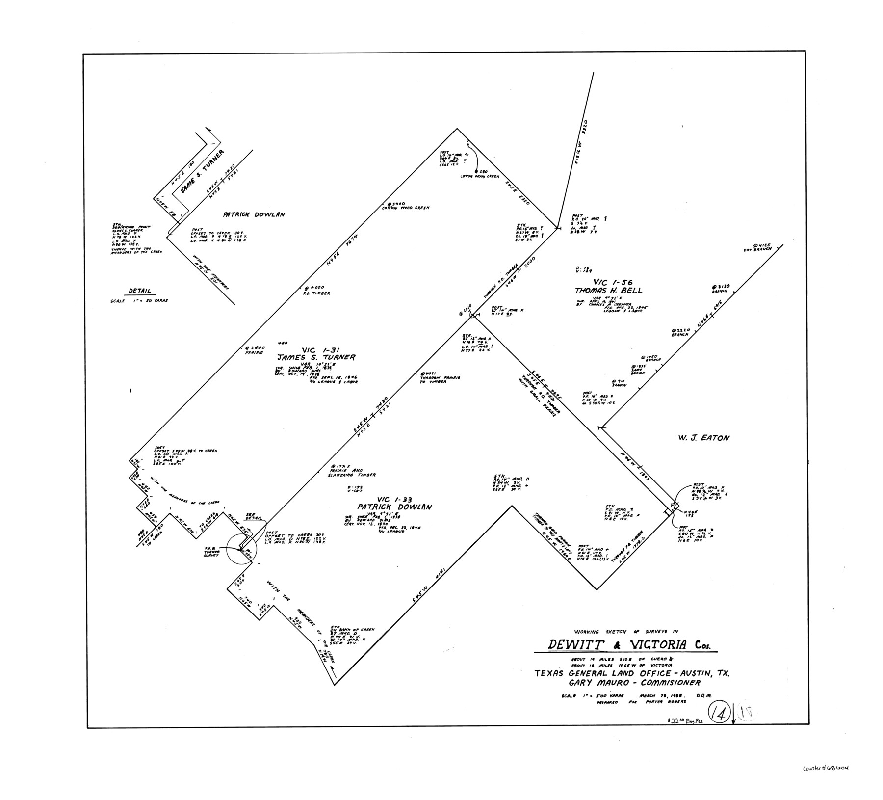 68604, DeWitt County Working Sketch 14, General Map Collection