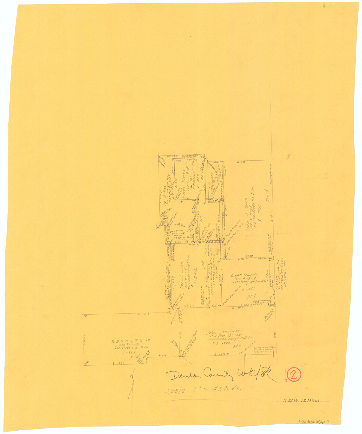 68607, Denton County Working Sketch 2, General Map Collection