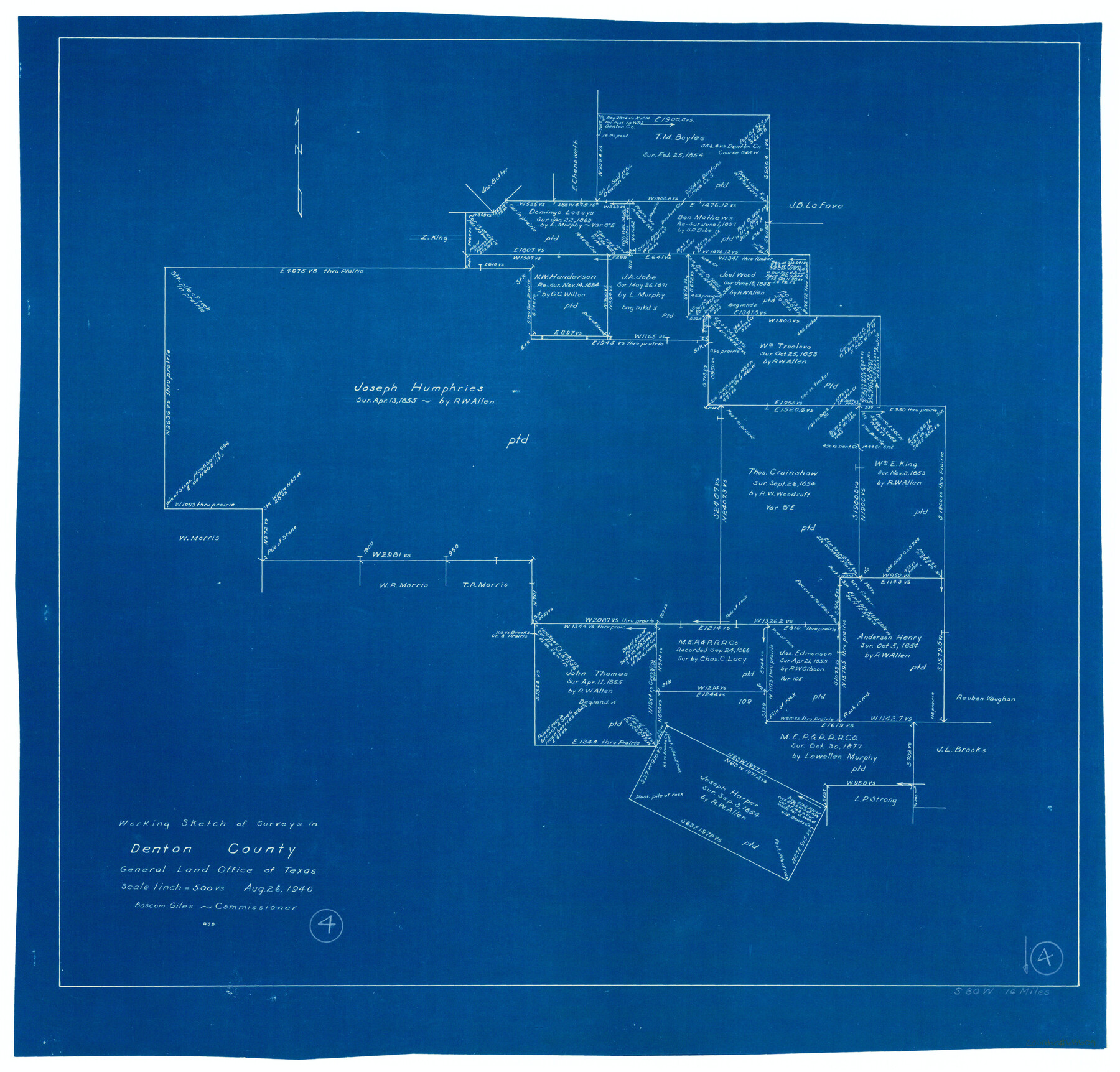 68609, Denton County Working Sketch 4, General Map Collection