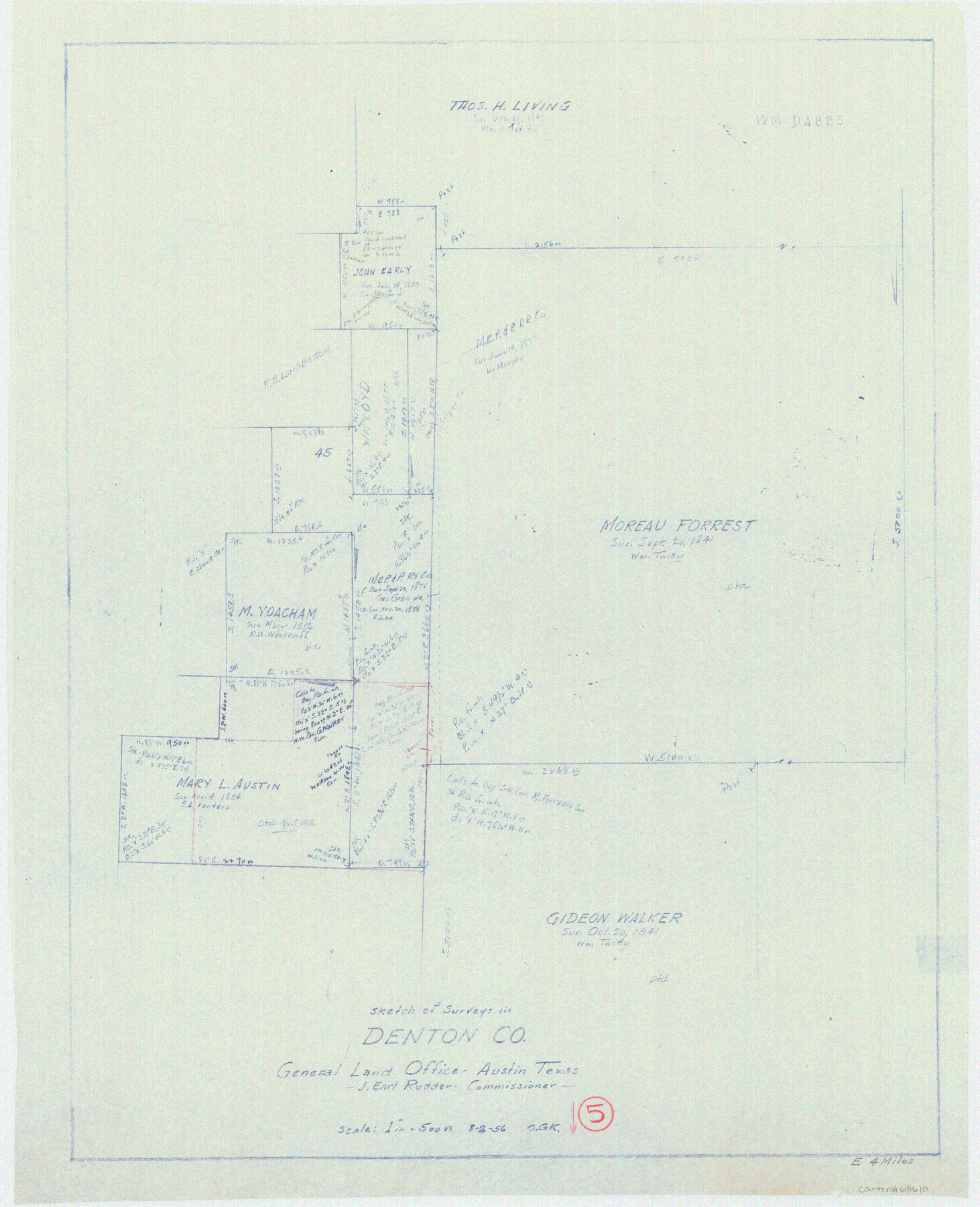 68610, Denton County Working Sketch 5, General Map Collection