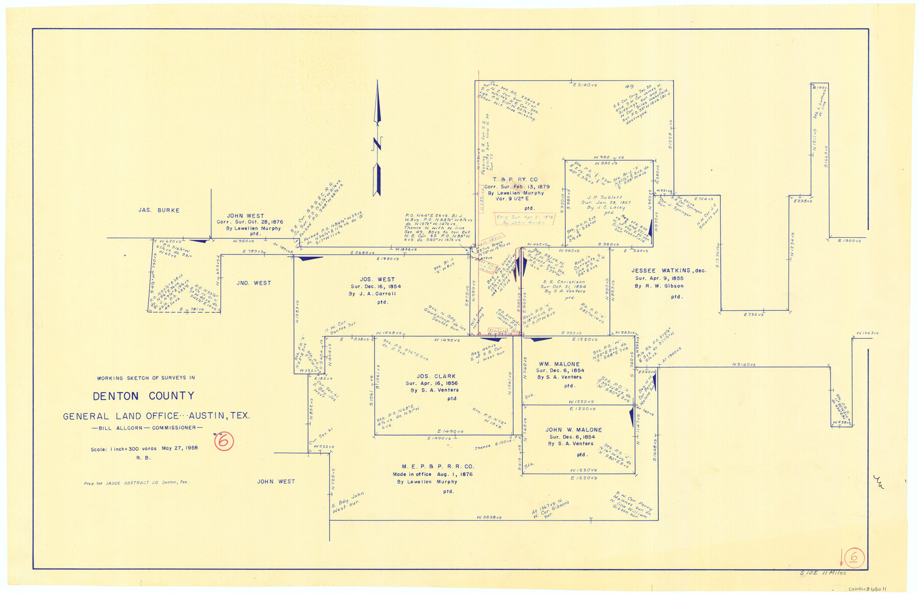 68611, Denton County Working Sketch 6, General Map Collection