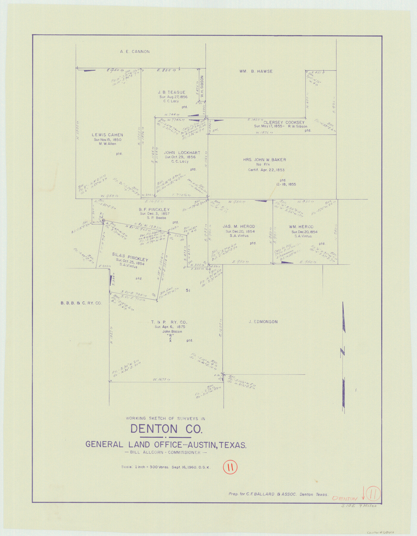 68616, Denton County Working Sketch 11, General Map Collection