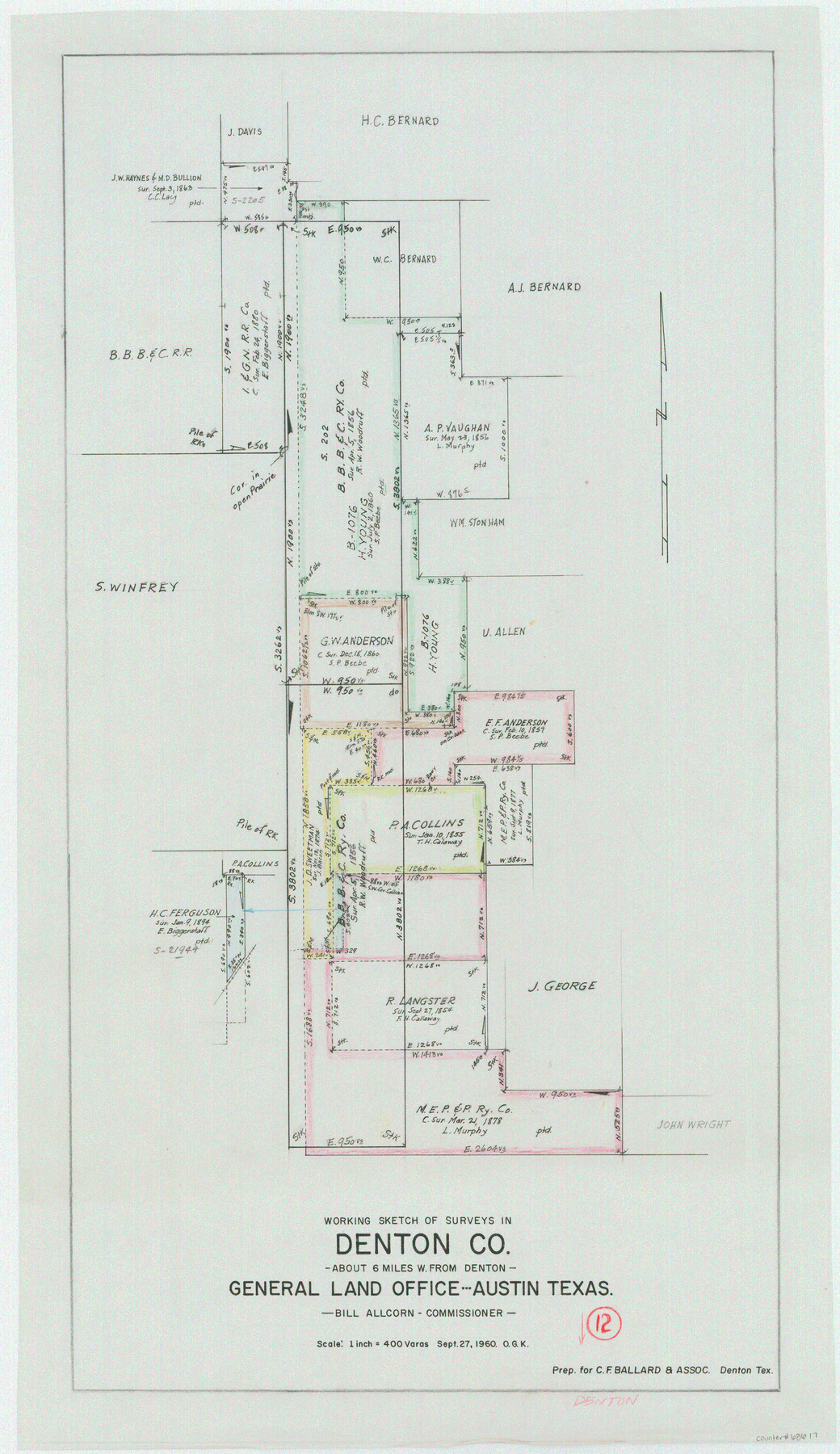 68617, Denton County Working Sketch 12, General Map Collection