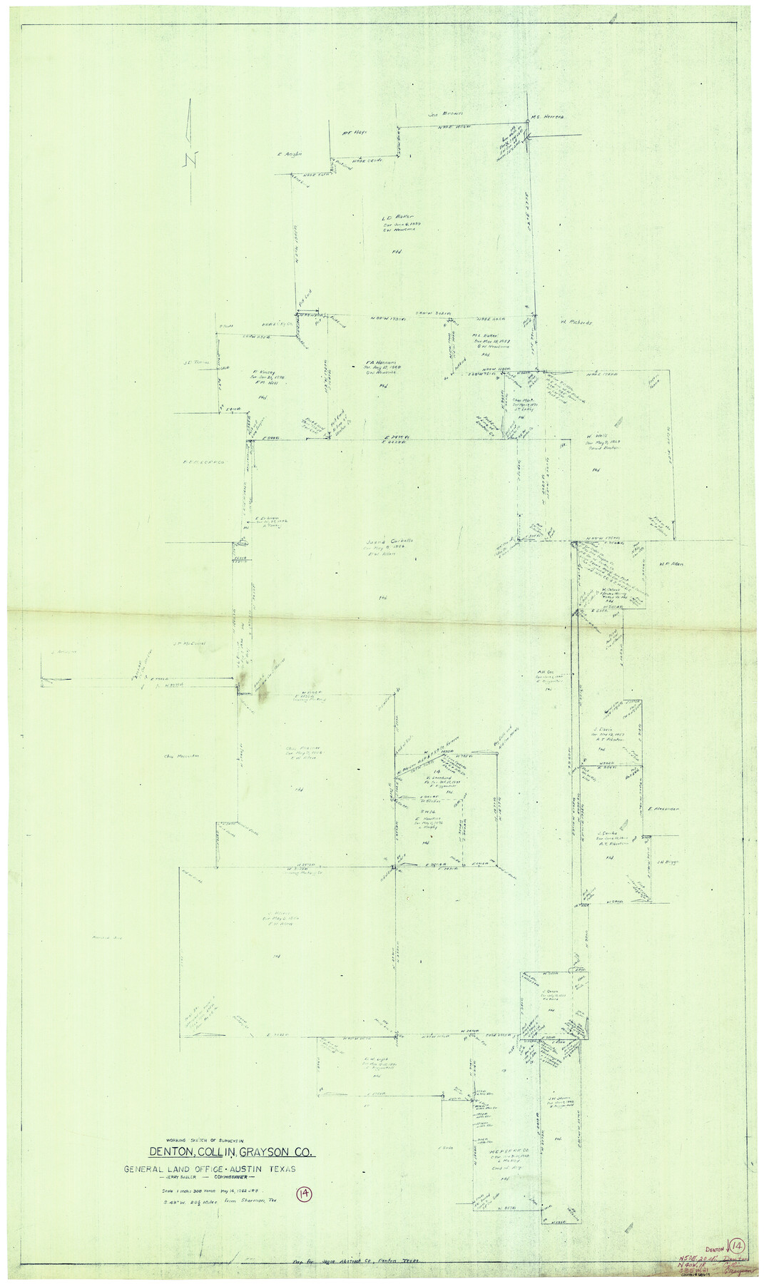68619, Denton County Working Sketch 14, General Map Collection
