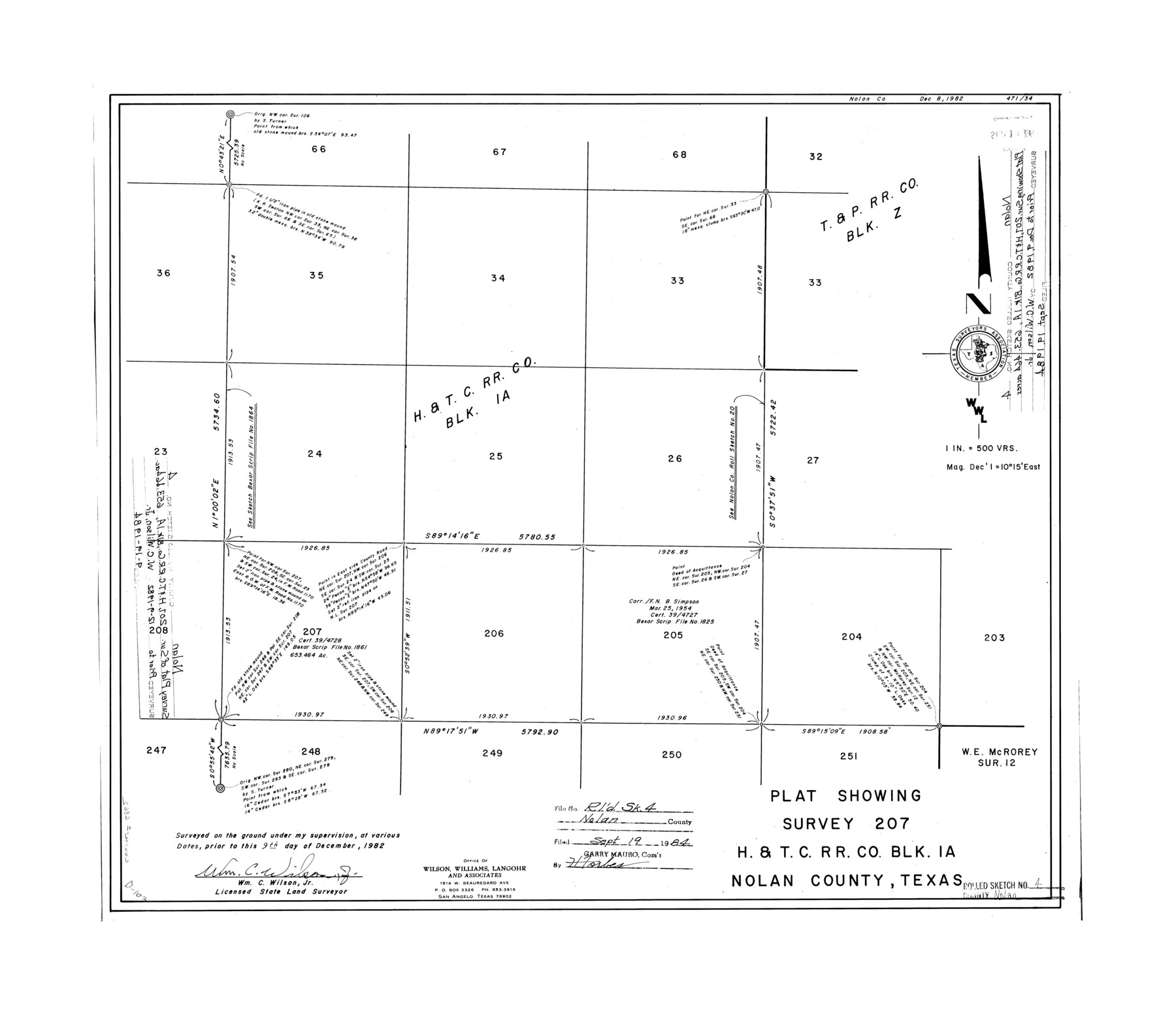 6862, Nolan County Rolled Sketch 4, General Map Collection