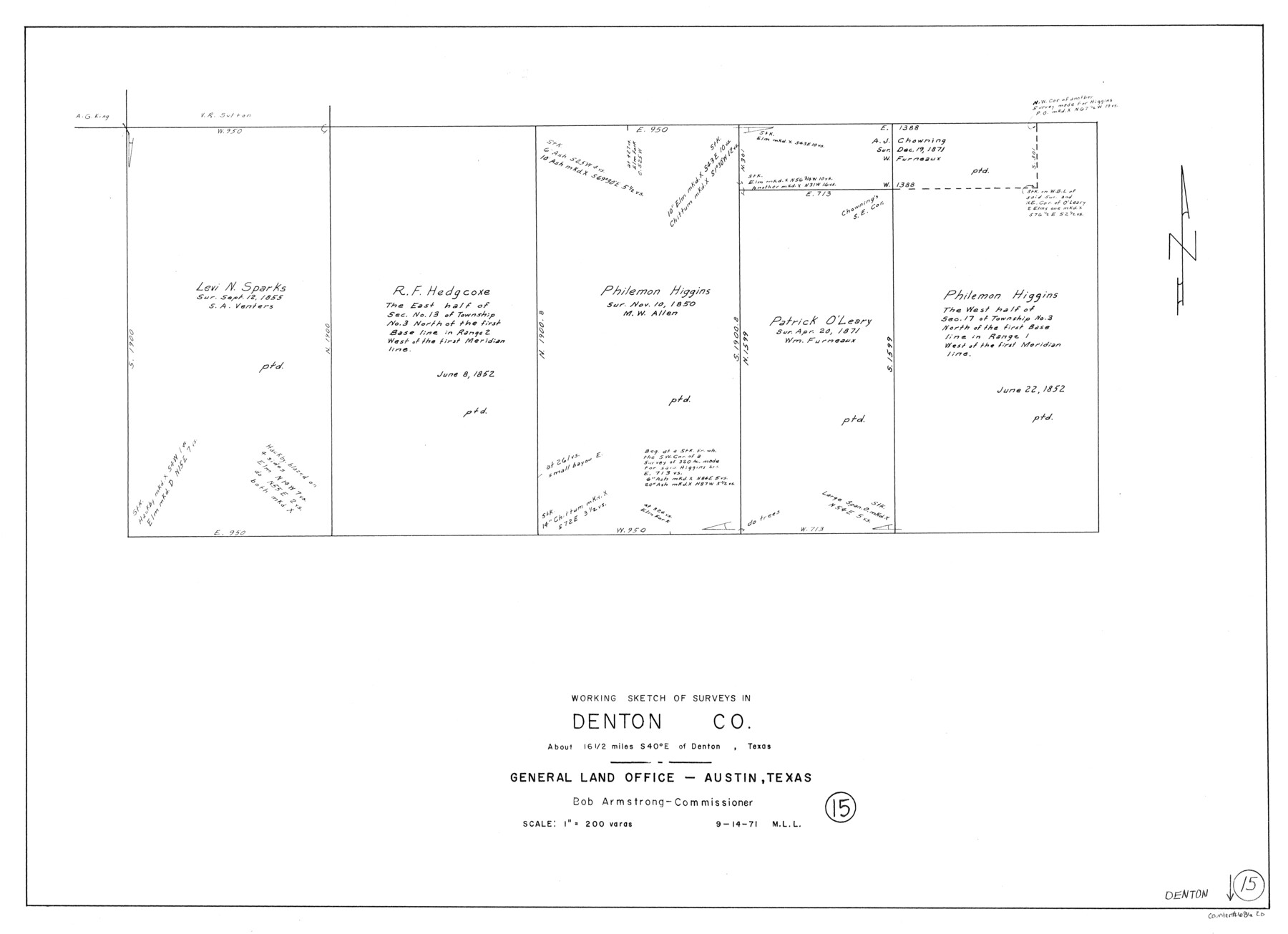 68620, Denton County Working Sketch 15, General Map Collection