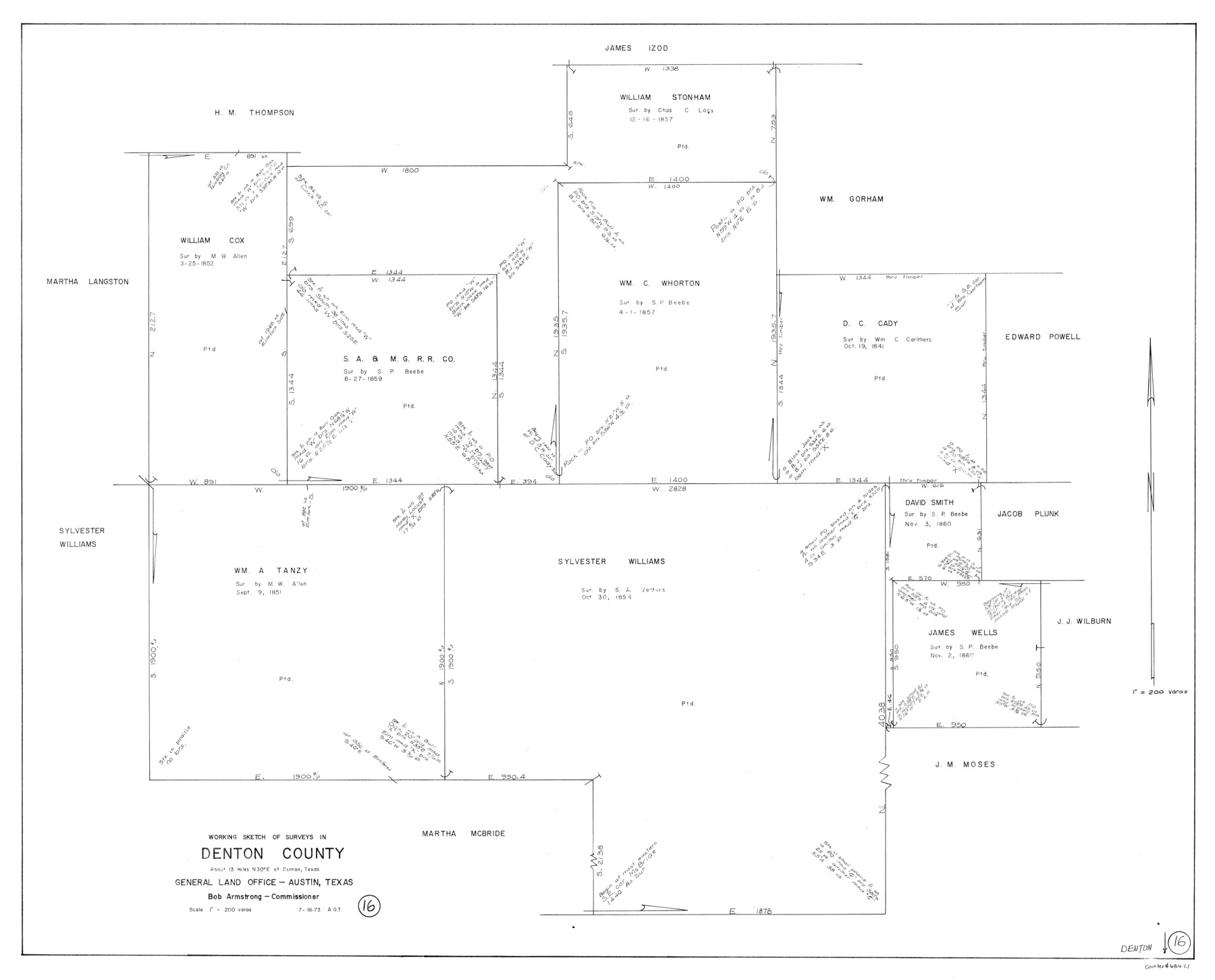 68621, Denton County Working Sketch 16, General Map Collection