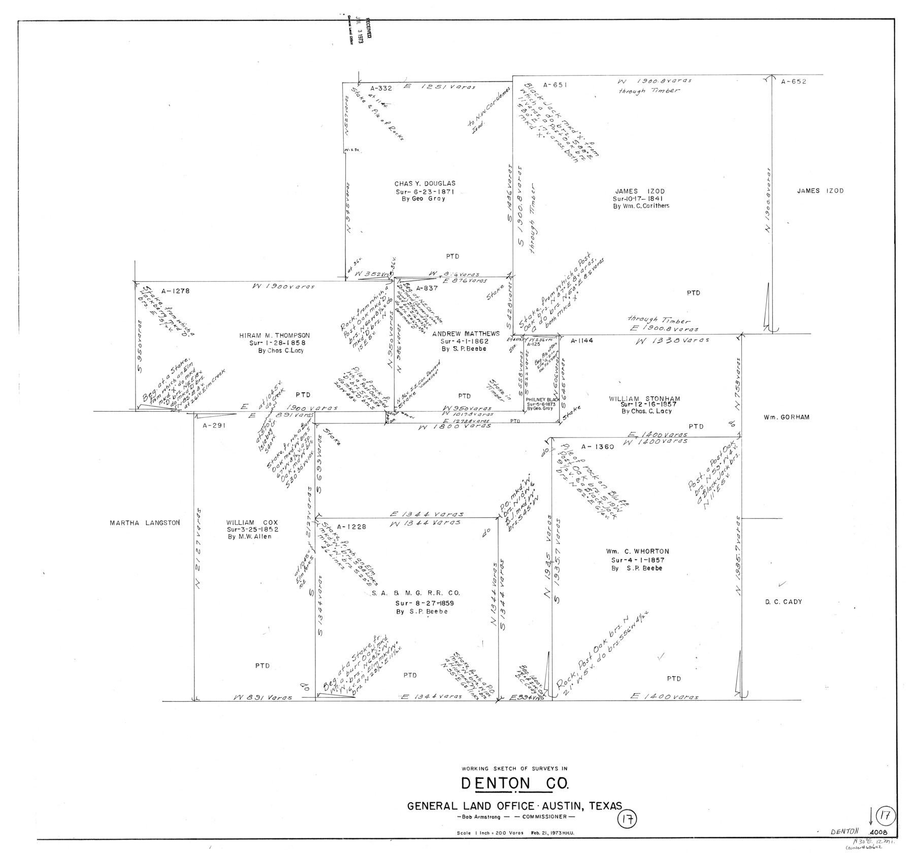 68622, Denton County Working Sketch 17, General Map Collection