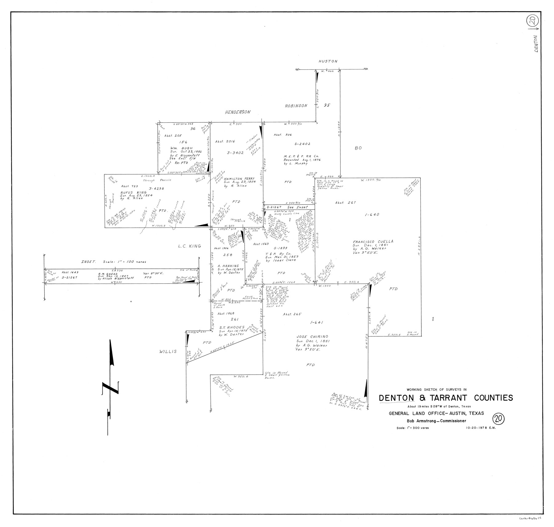 68625, Denton County Working Sketch 20, General Map Collection