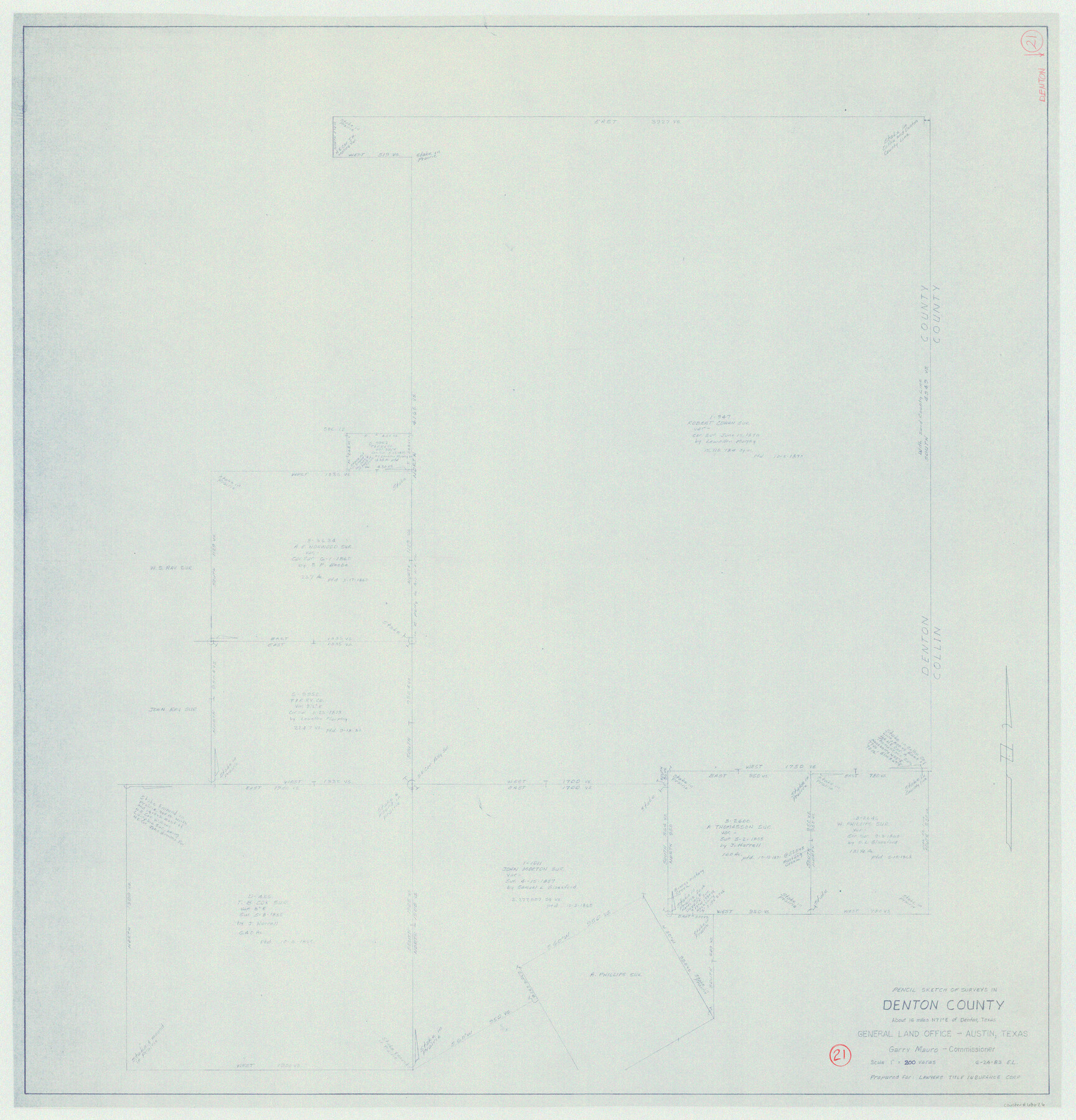 68626, Denton County Working Sketch 21, General Map Collection