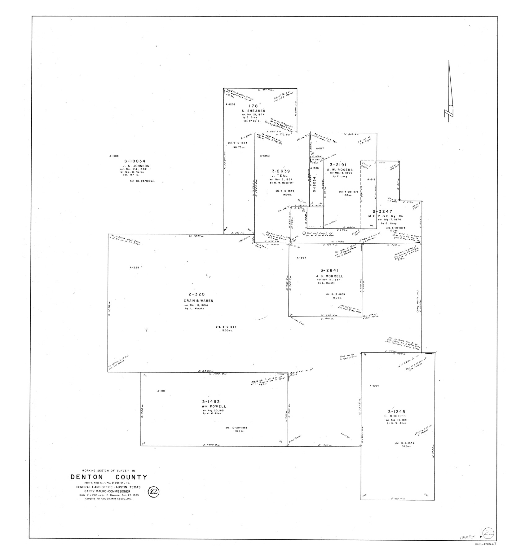 68627, Denton County Working Sketch 22, General Map Collection