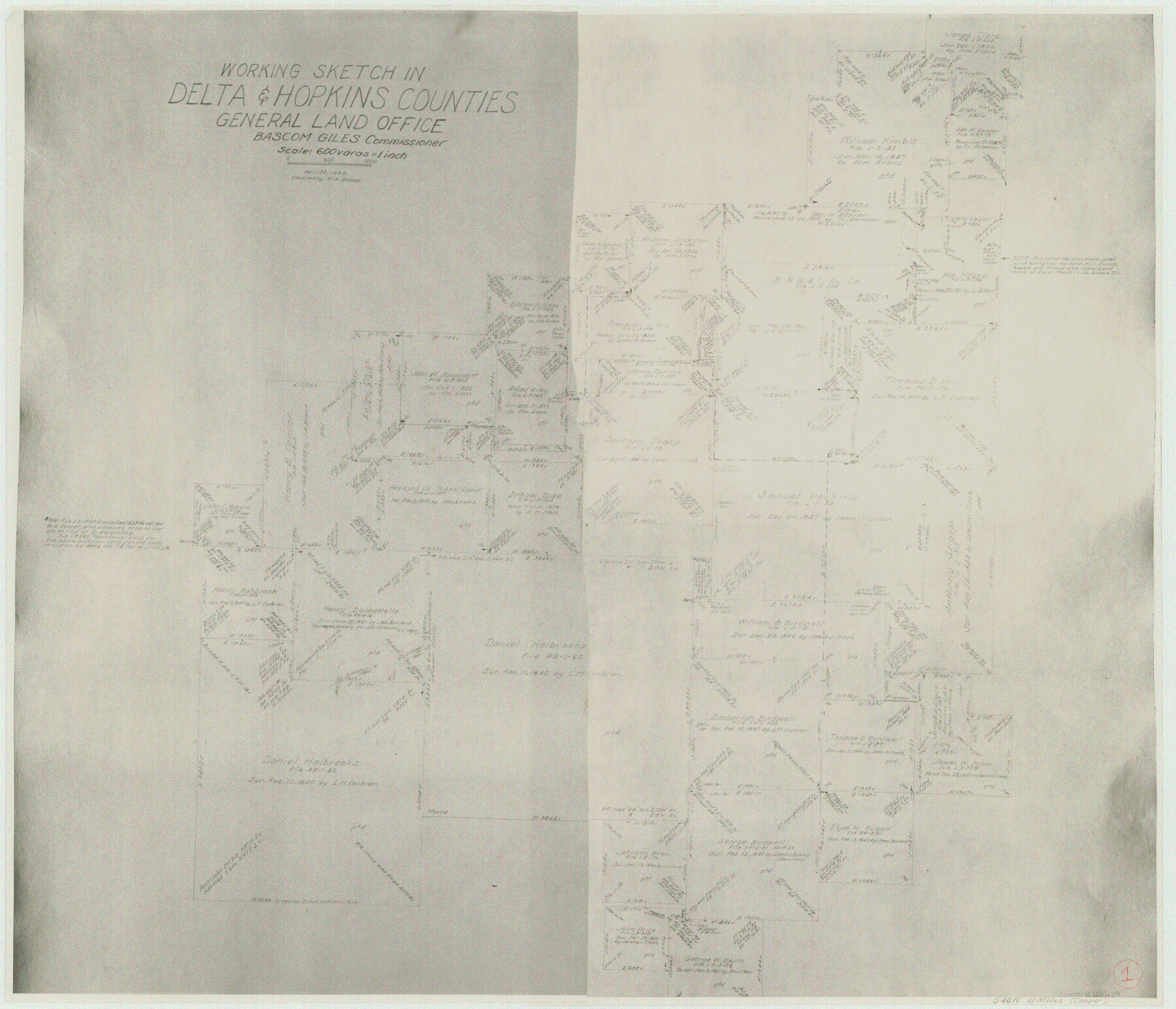 68638, Delta County Working Sketch 1, General Map Collection