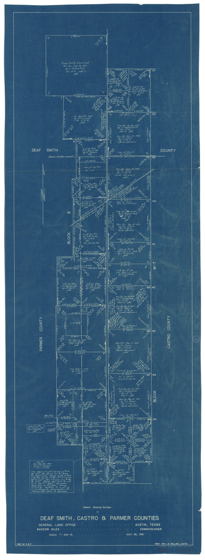 68643, Deaf Smith County Working Sketch 3, General Map Collection