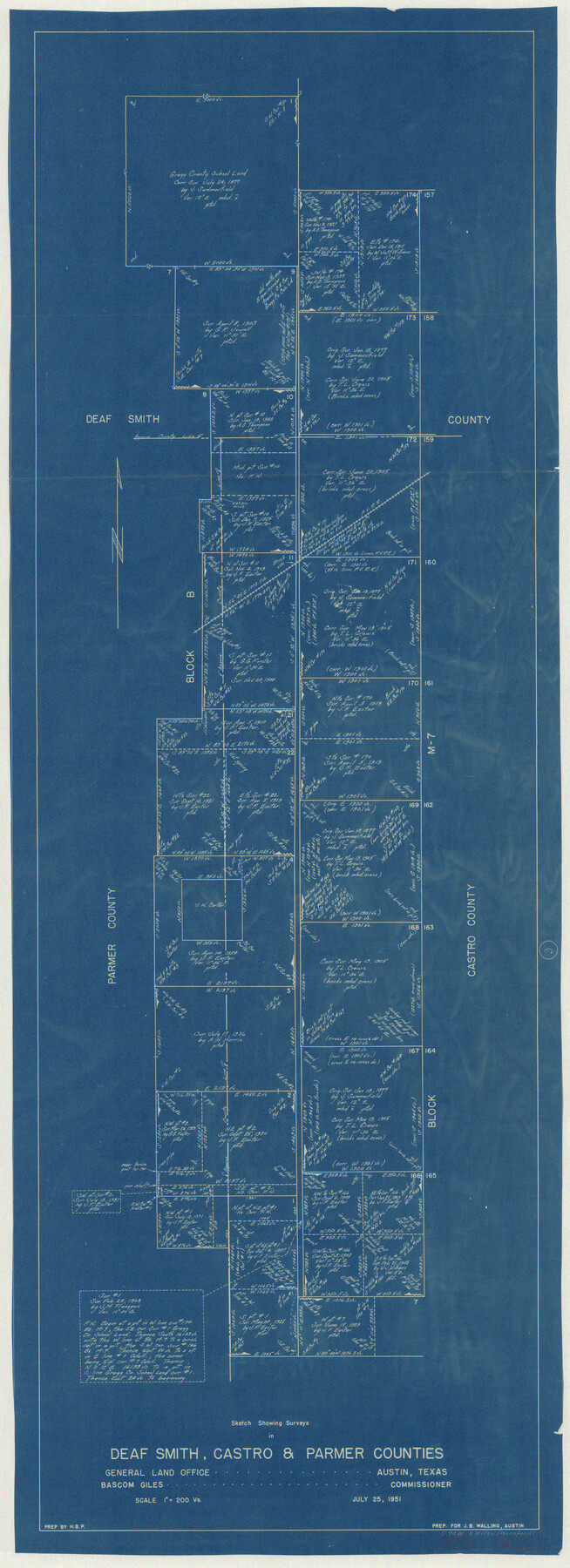 68643, Deaf Smith County Working Sketch 3, General Map Collection