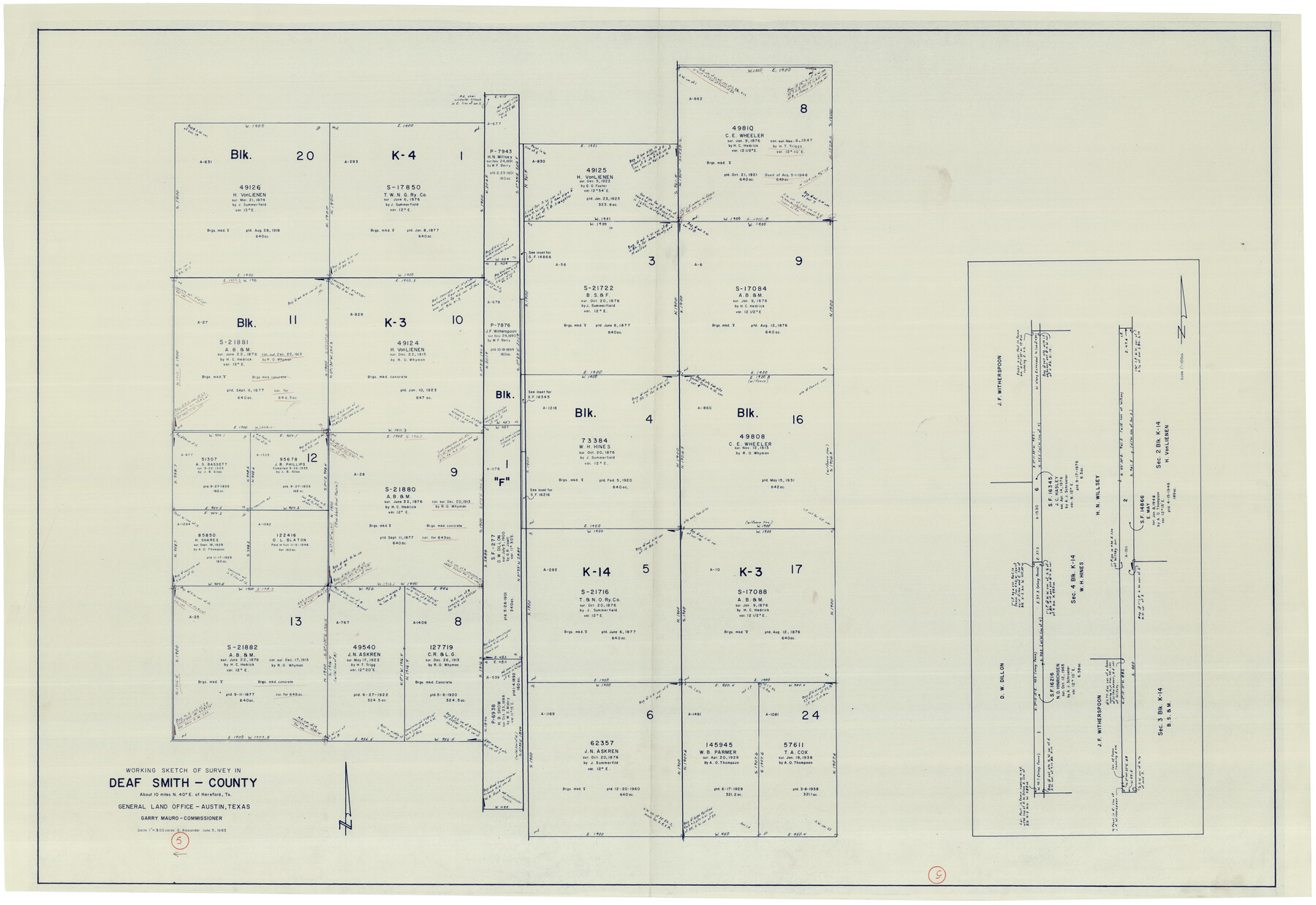 68645, Deaf Smith County Working Sketch 5, General Map Collection
