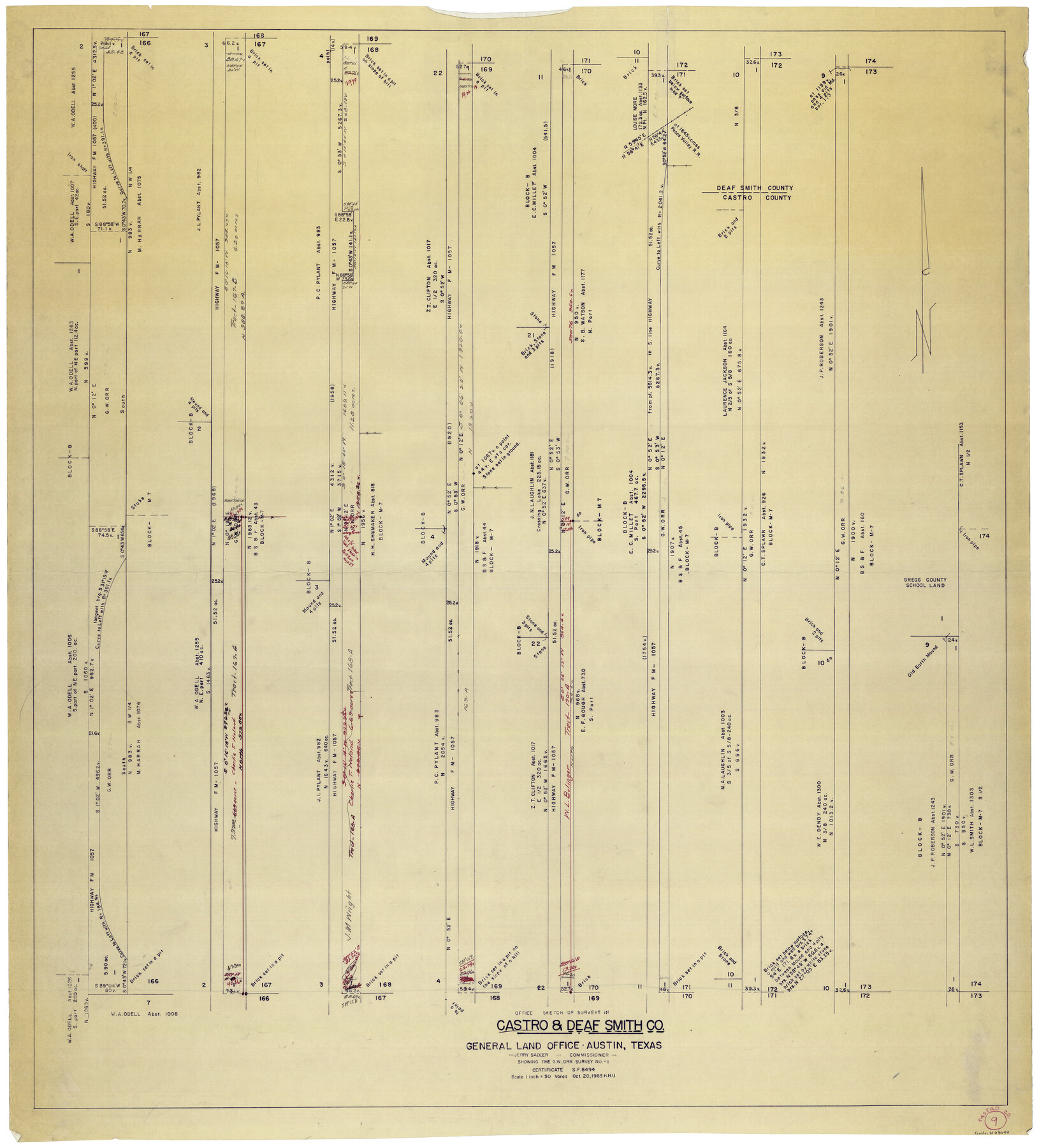 68646, Castro County Working Sketch 9, General Map Collection

