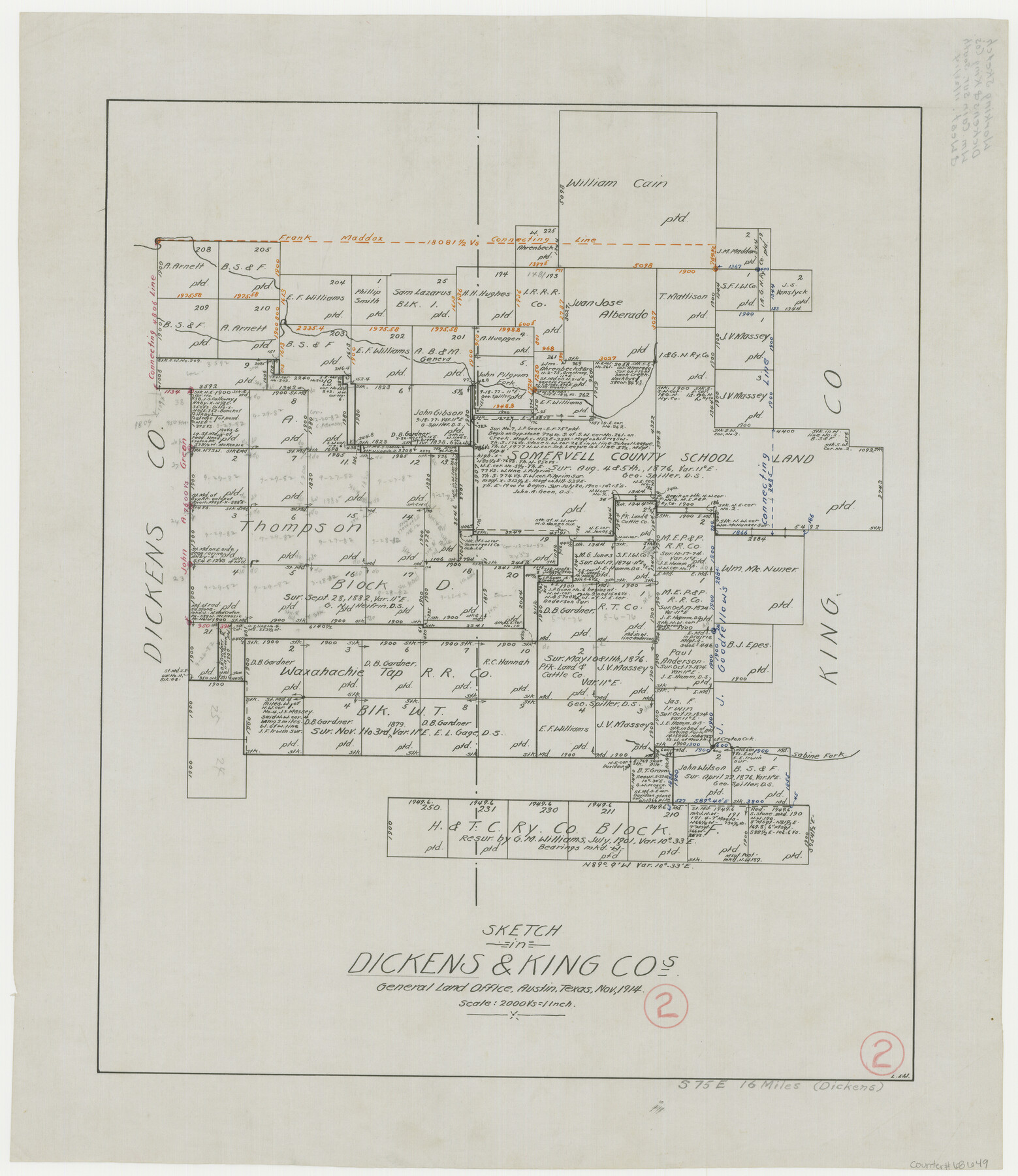 68649, Dickens County Working Sketch 2, General Map Collection