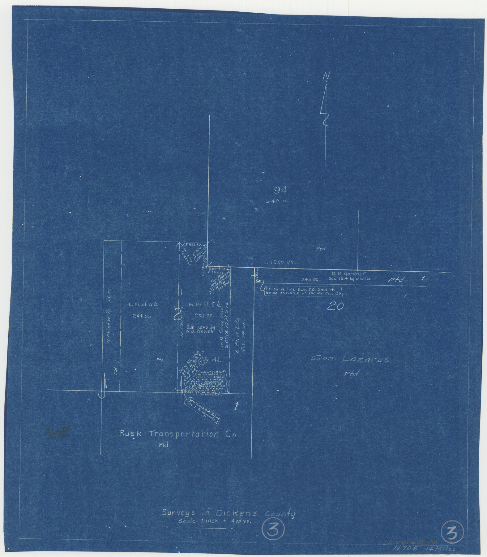 68650, Dickens County Working Sketch 3, General Map Collection