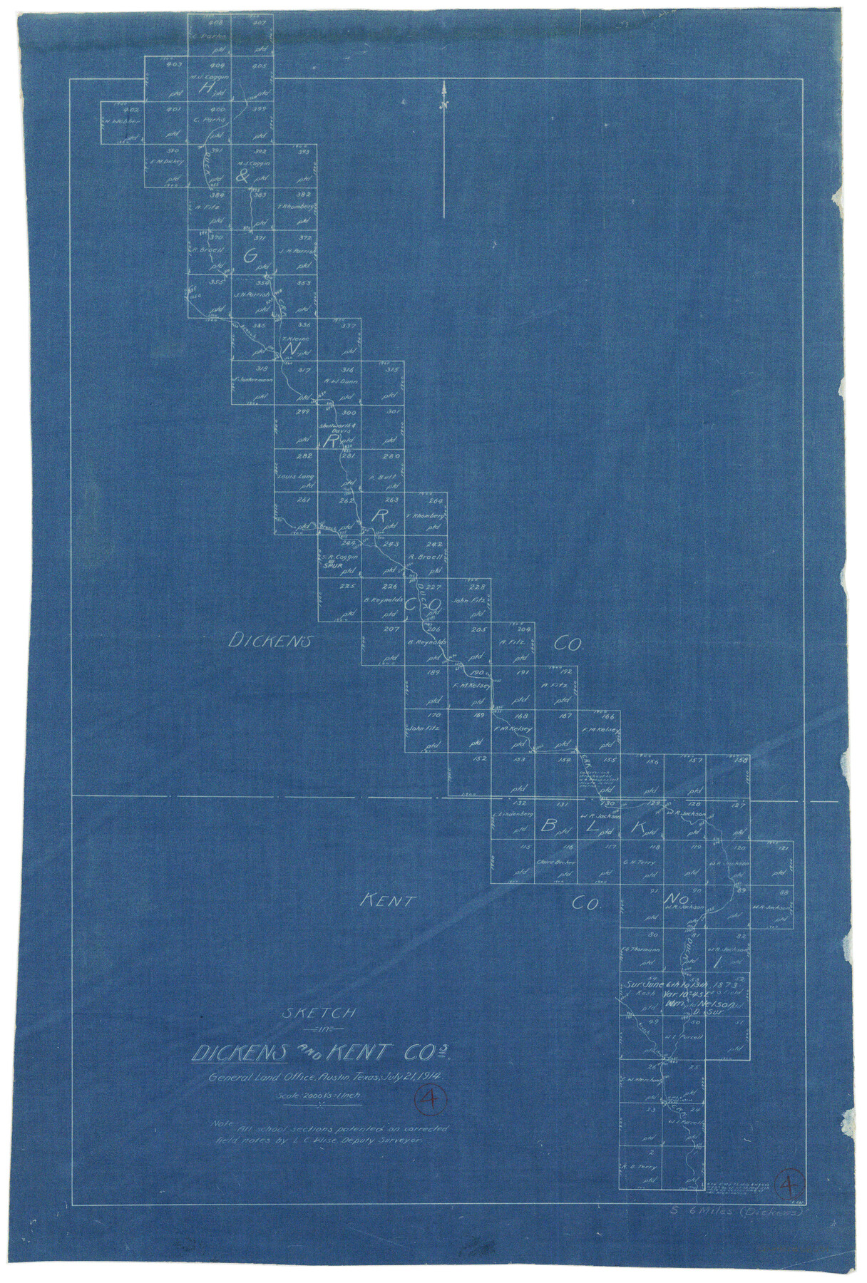 68651, Dickens County Working Sketch 4, General Map Collection
