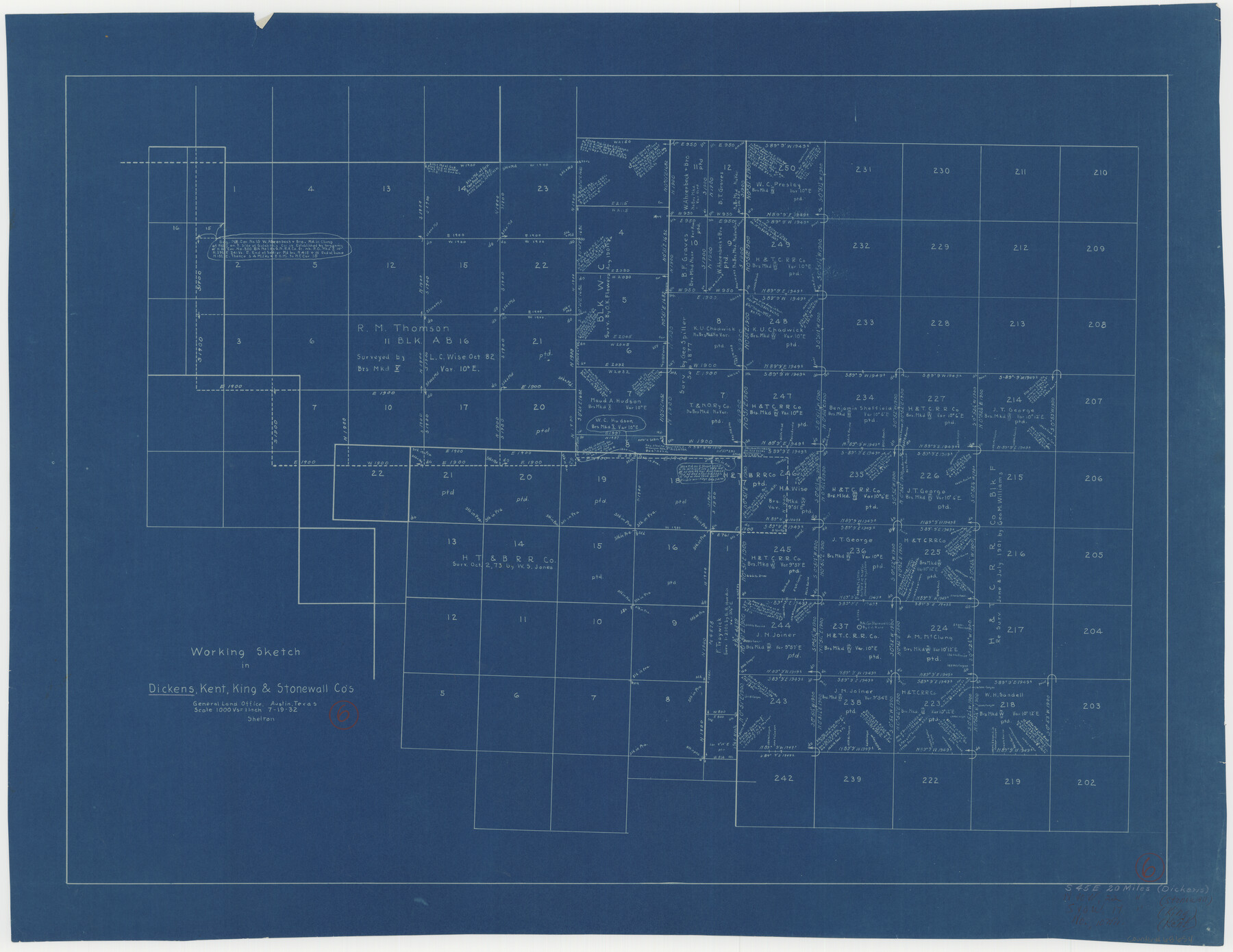 68654, Dickens County Working Sketch 6, General Map Collection