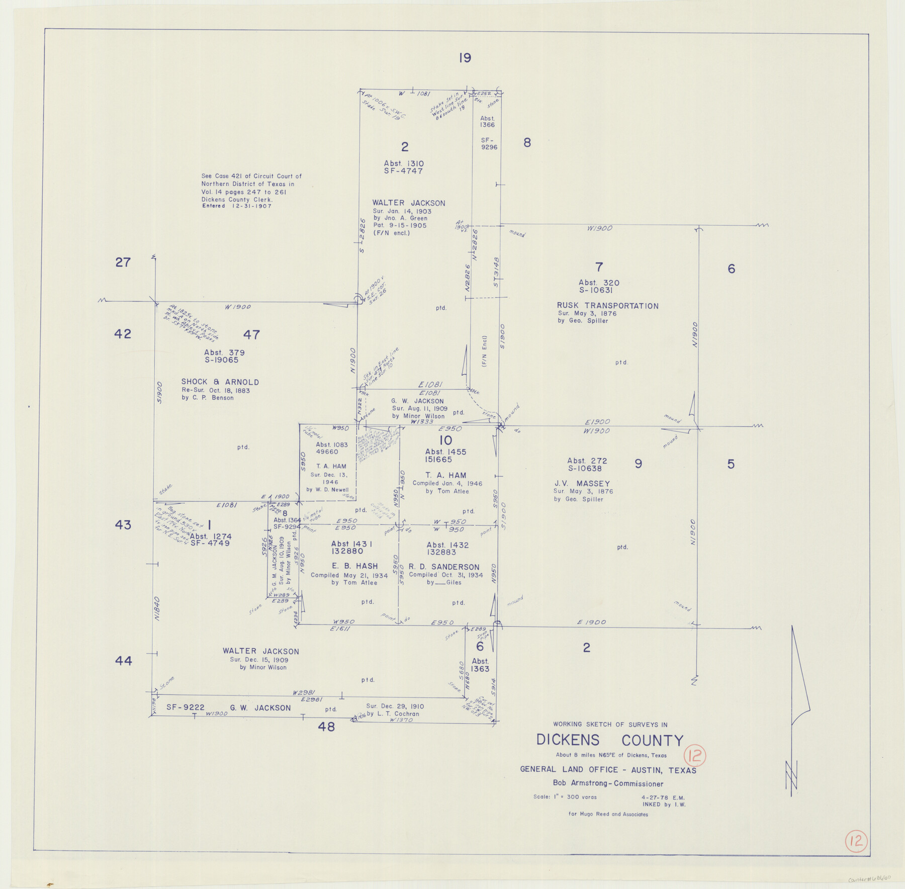 68660, Dickens County Working Sketch 12, General Map Collection