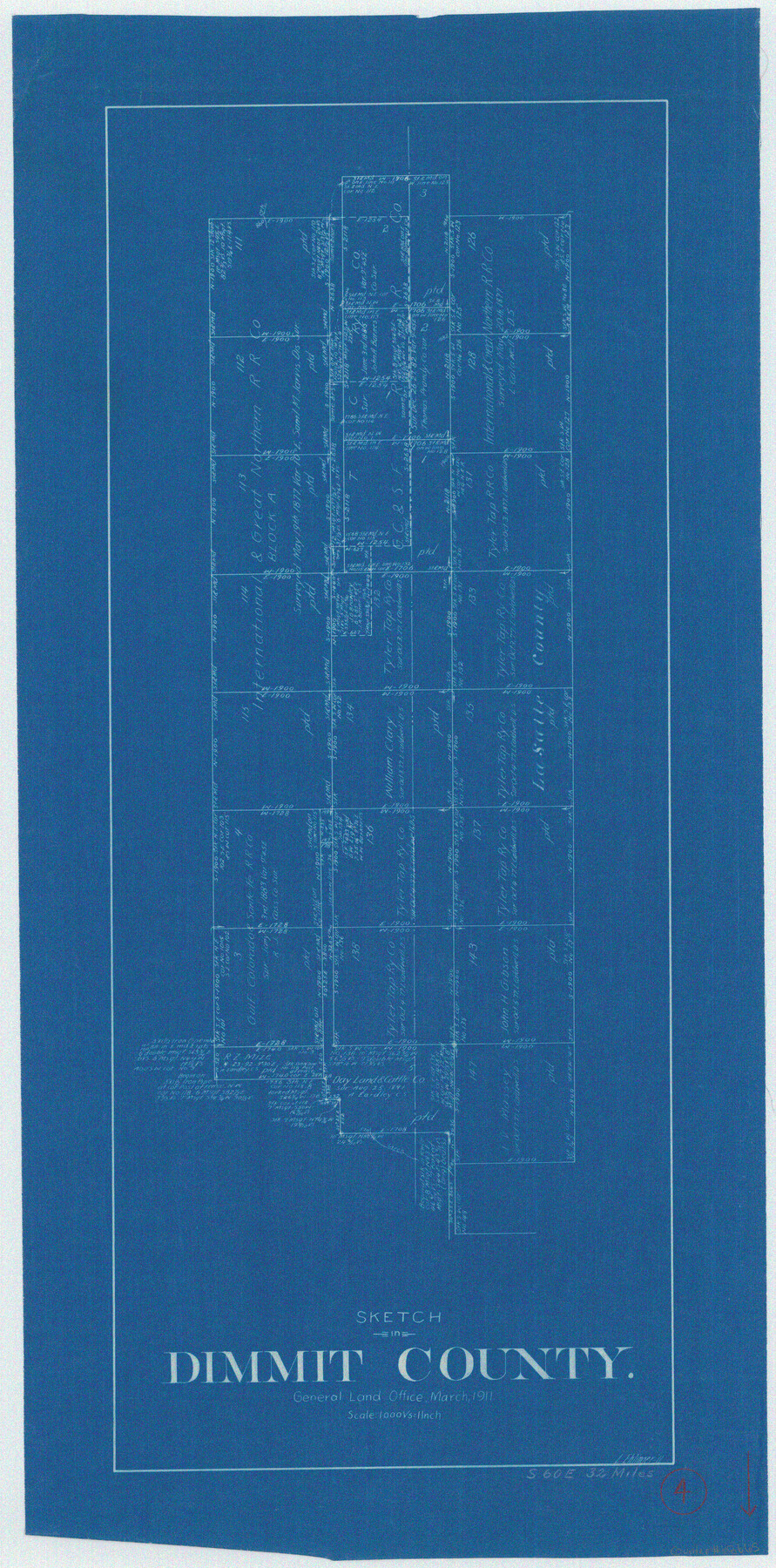 68665, Dimmit County Working Sketch 4, General Map Collection