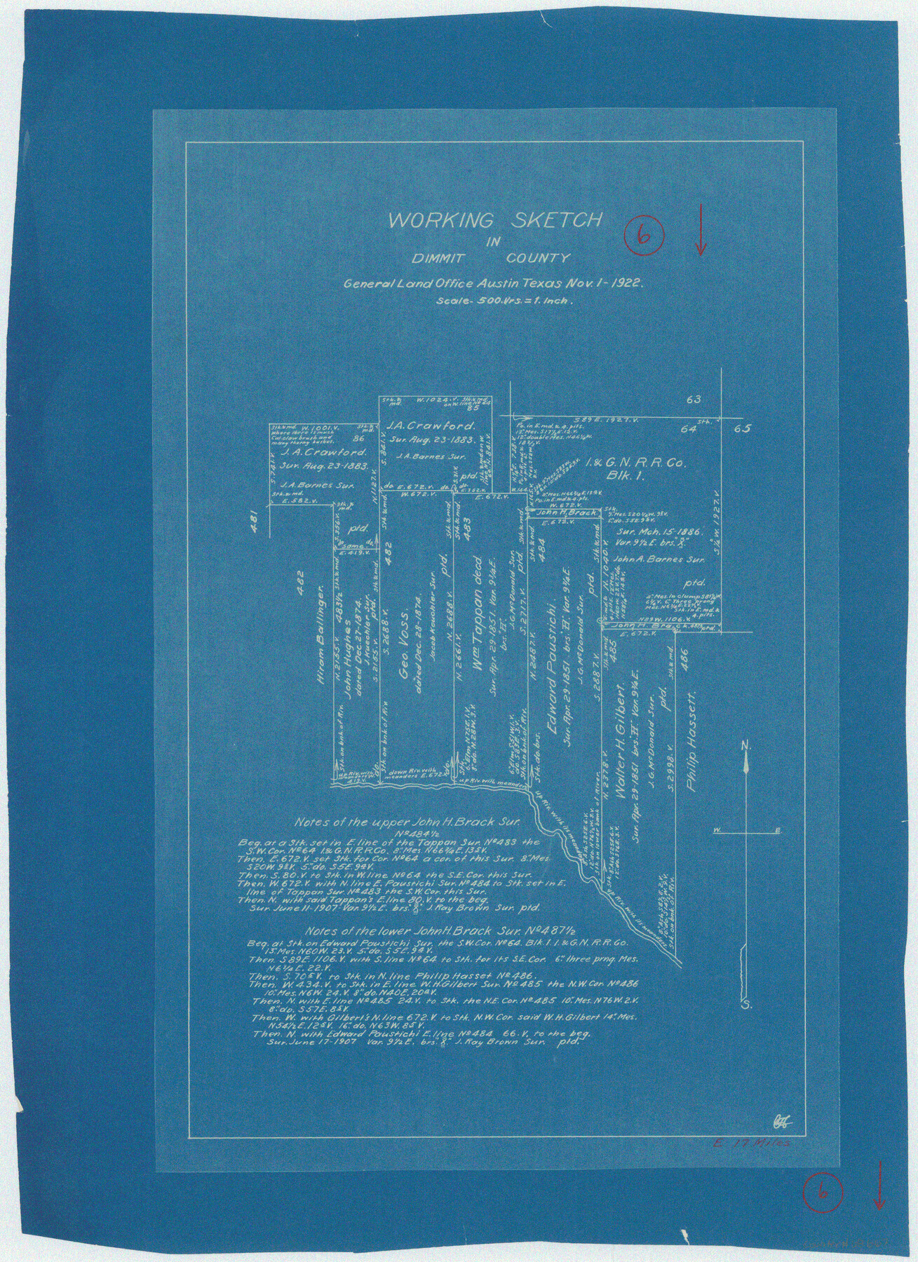 68667, Dimmit County Working Sketch 6, General Map Collection