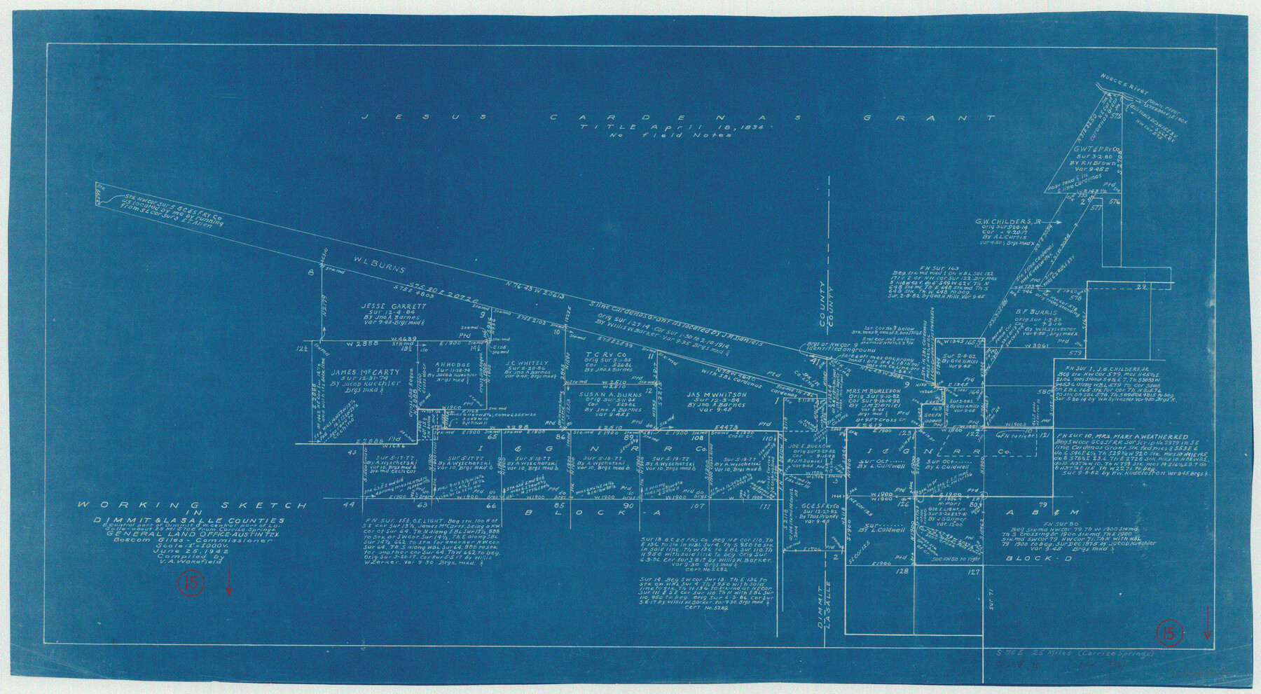 68676, Dimmit County Working Sketch 15, General Map Collection