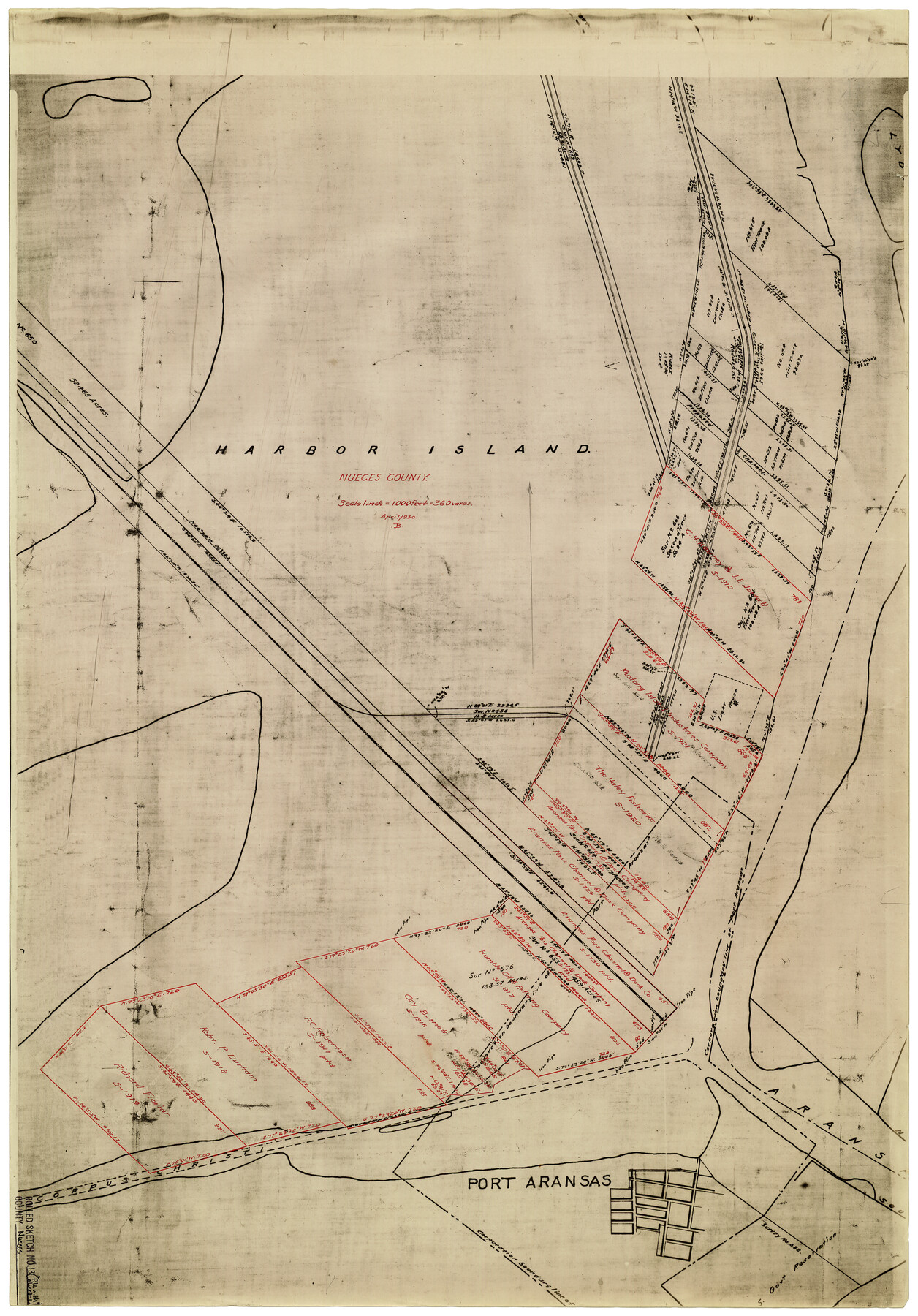 6869, Nueces County Rolled Sketch 13, General Map Collection