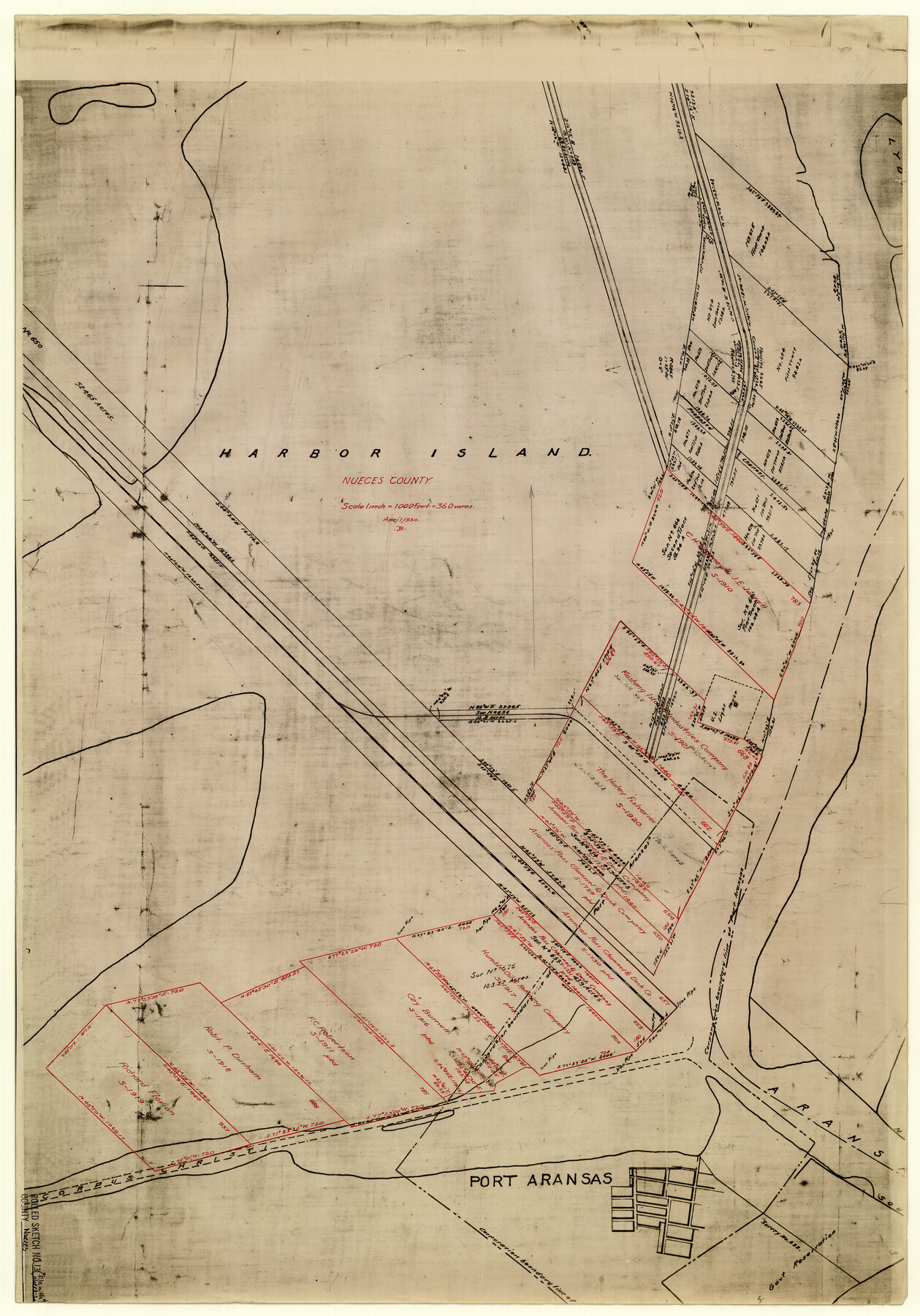 6869, Nueces County Rolled Sketch 13, General Map Collection