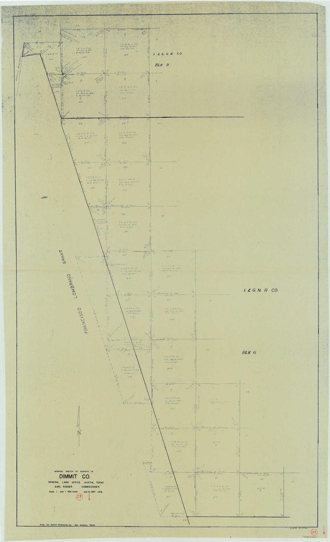 68690, Dimmit County Working Sketch 29, General Map Collection